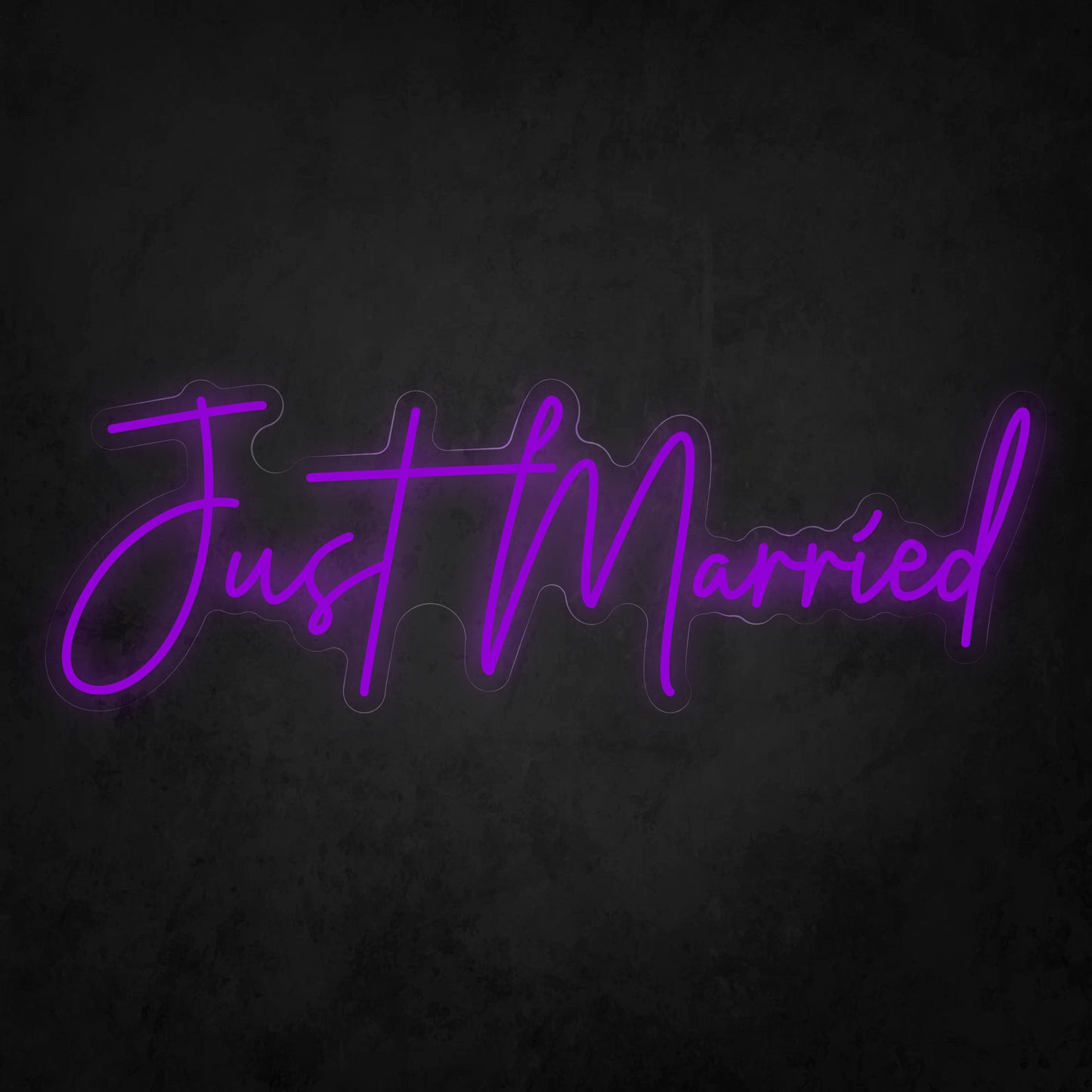 LED Neon Sign - Just Married Cursive