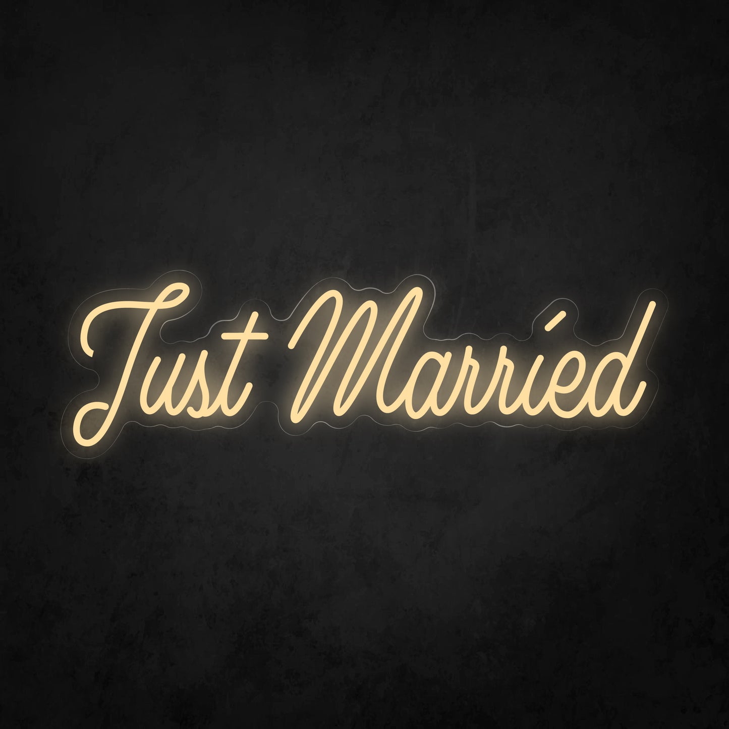 LED Neon Sign - Just Married Italic Font