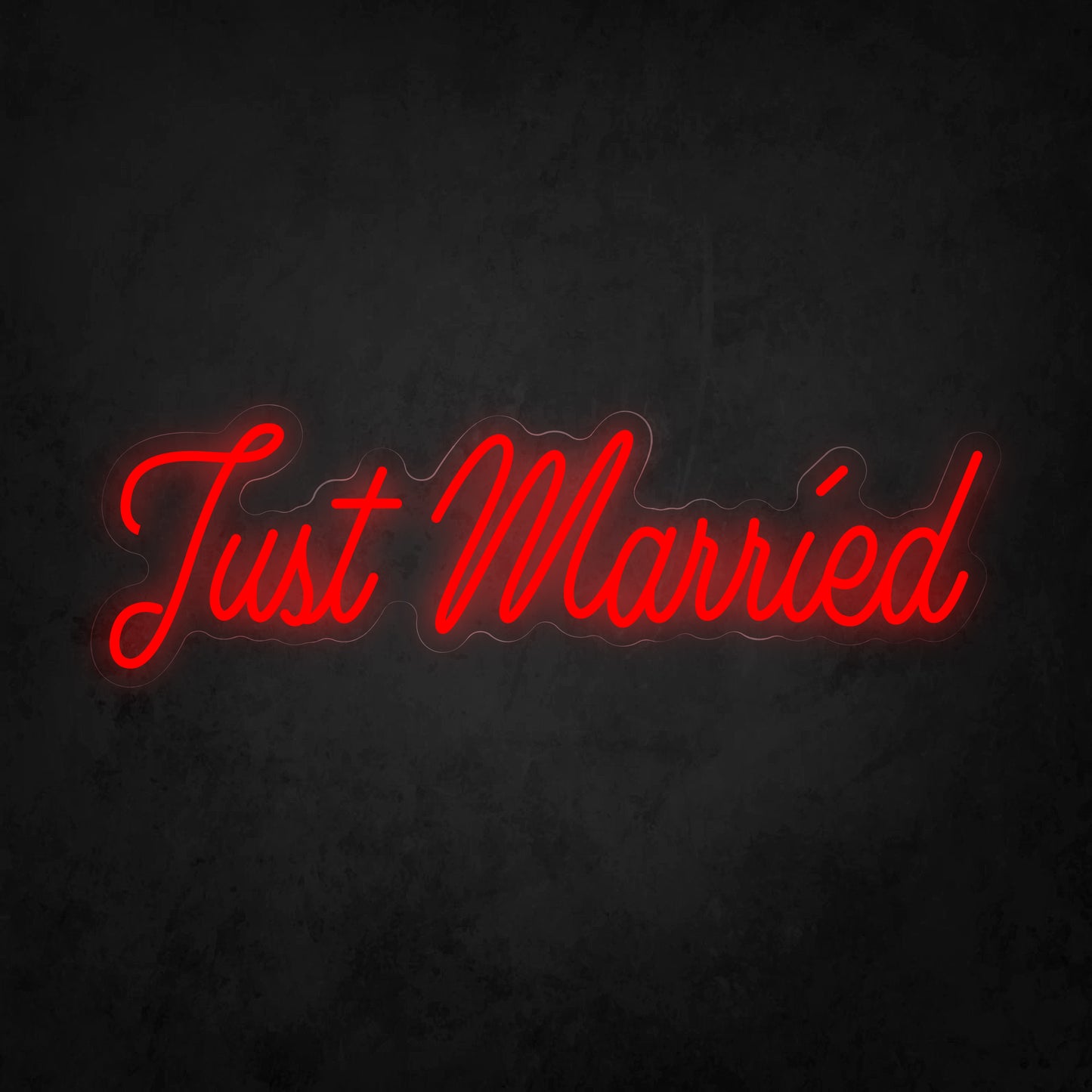 LED Neon Sign - Just Married Italic Font
