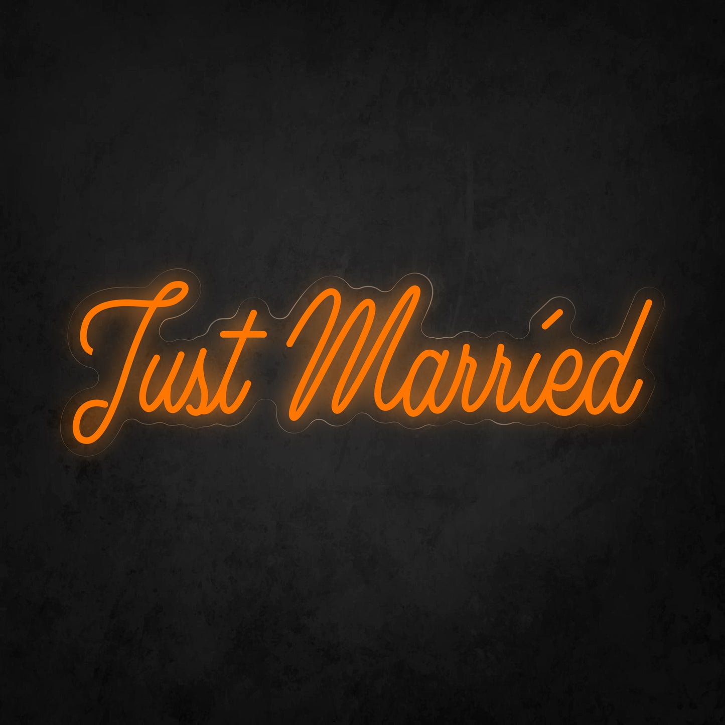 LED Neon Sign - Just Married Italic Font