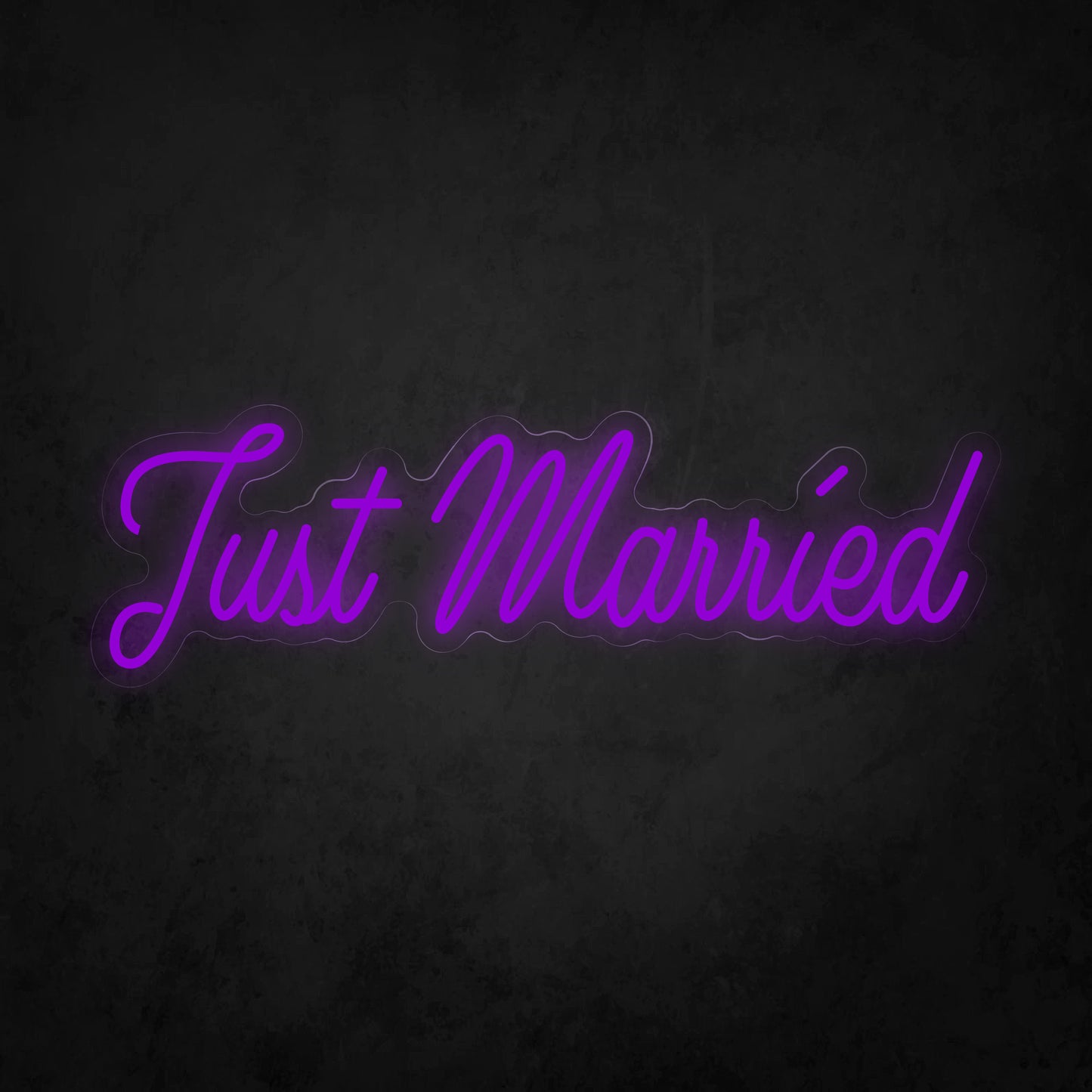 LED Neon Sign - Just Married Italic Font