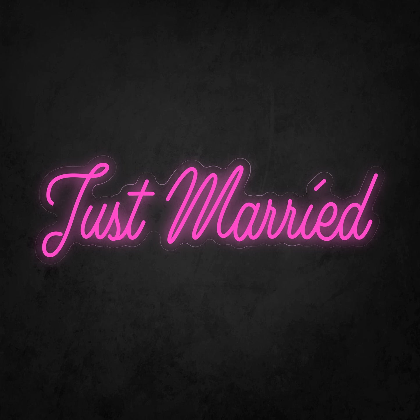 LED Neon Sign - Just Married Italic Font