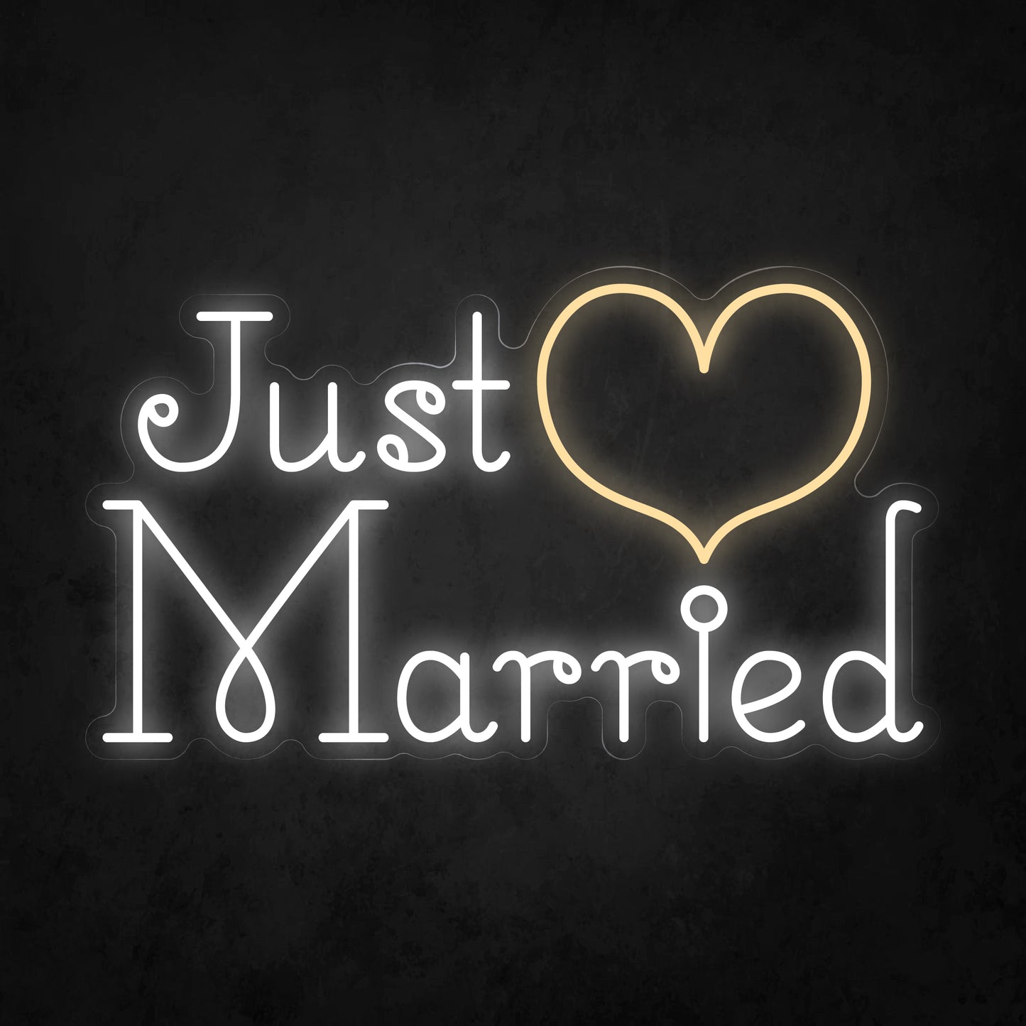 LED Neon Sign - Just ♡ Married