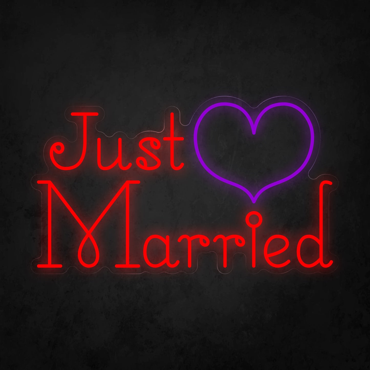 LED Neon Sign - Just ♡ Married