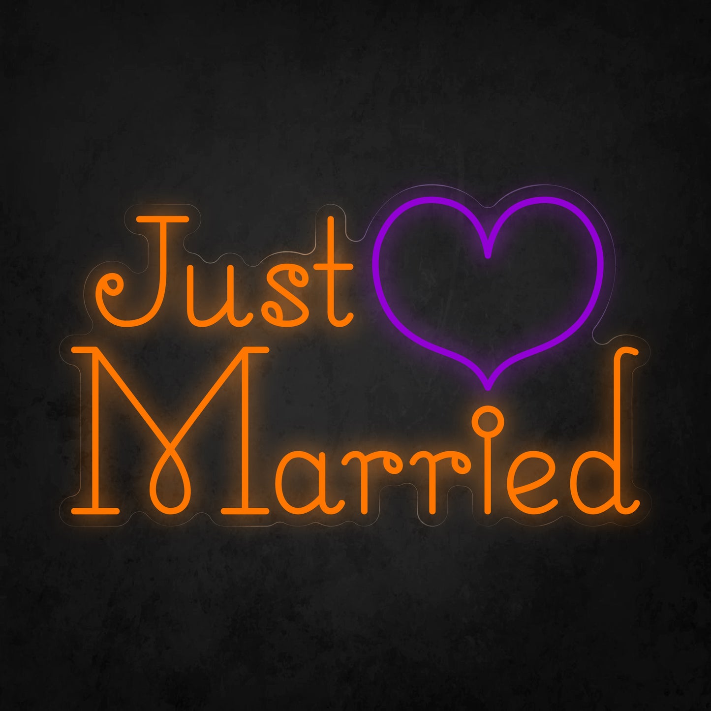 LED Neon Sign - Just ♡ Married