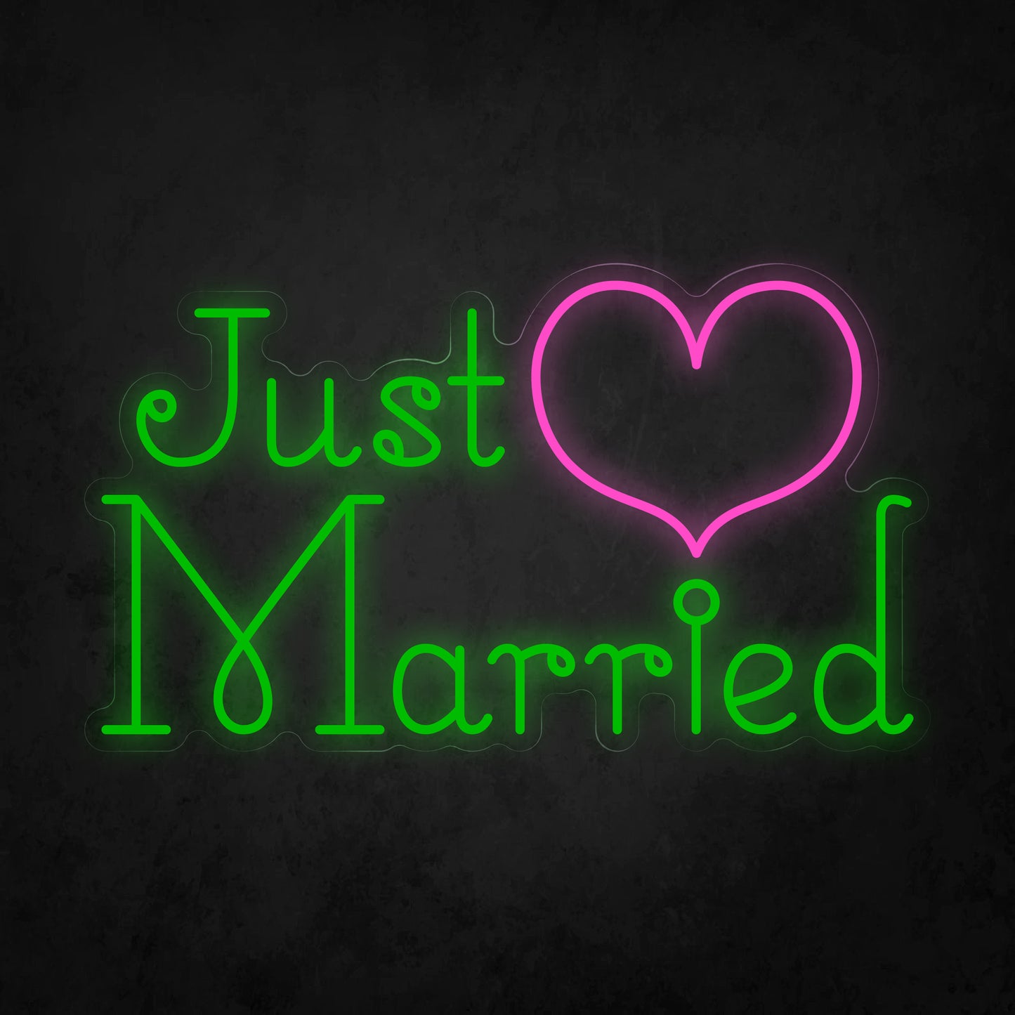 LED Neon Sign - Just ♡ Married