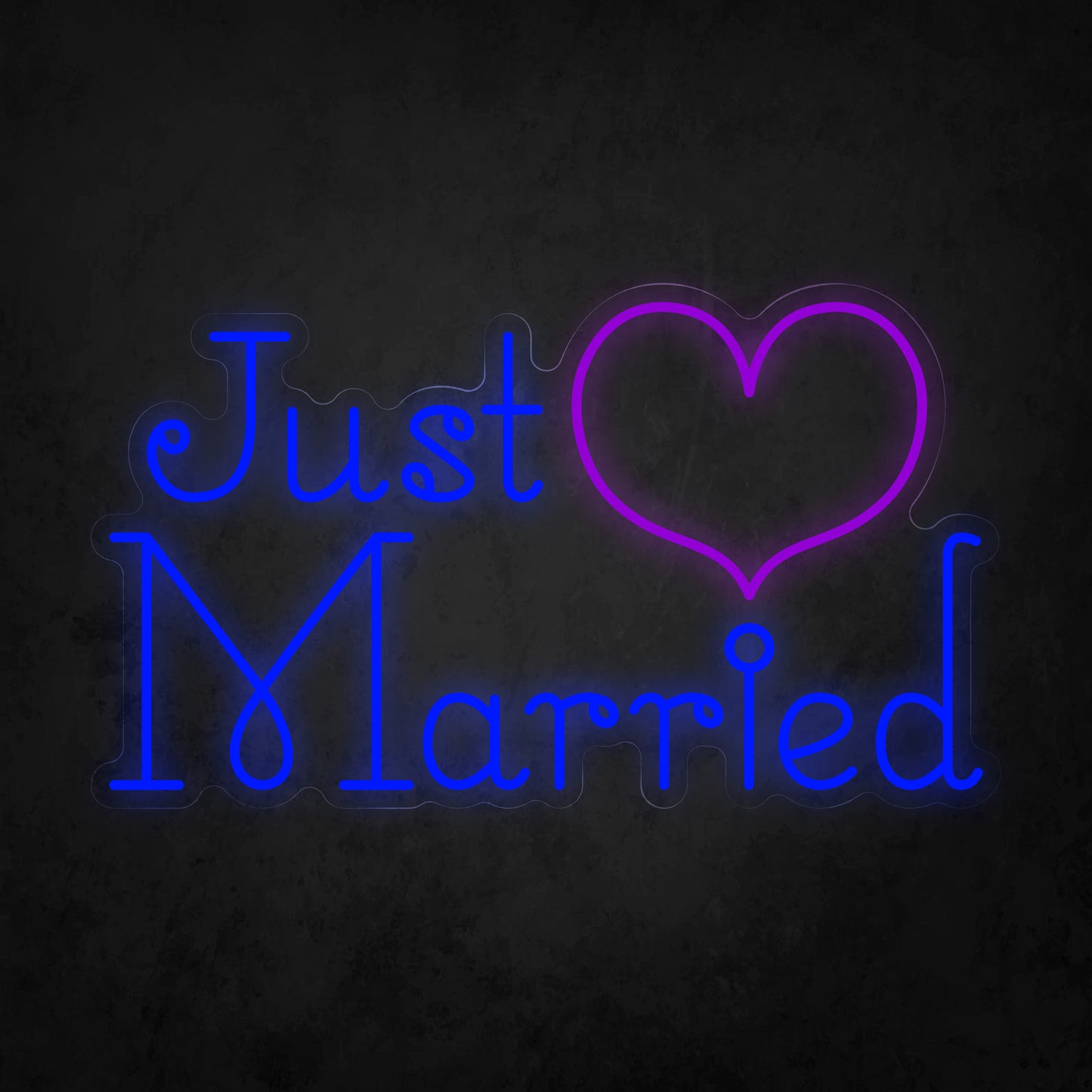 LED Neon Sign - Just ♡ Married