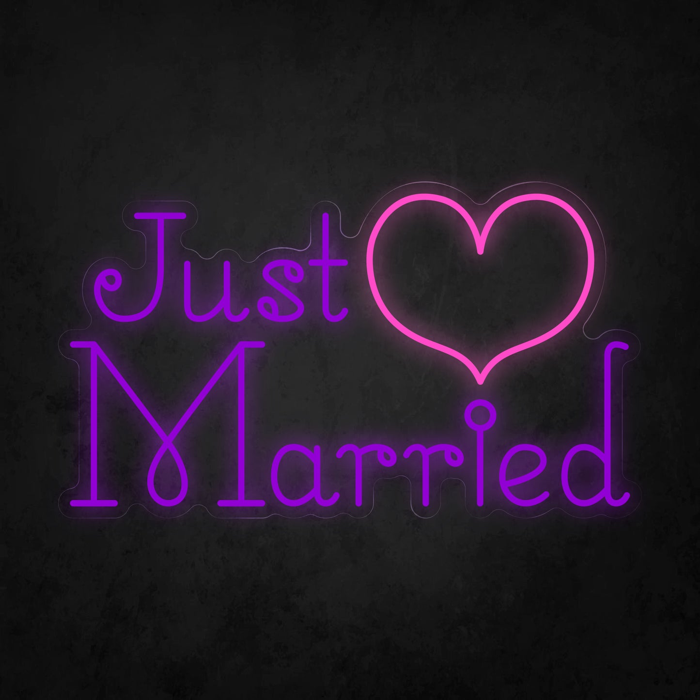 LED Neon Sign - Just ♡ Married