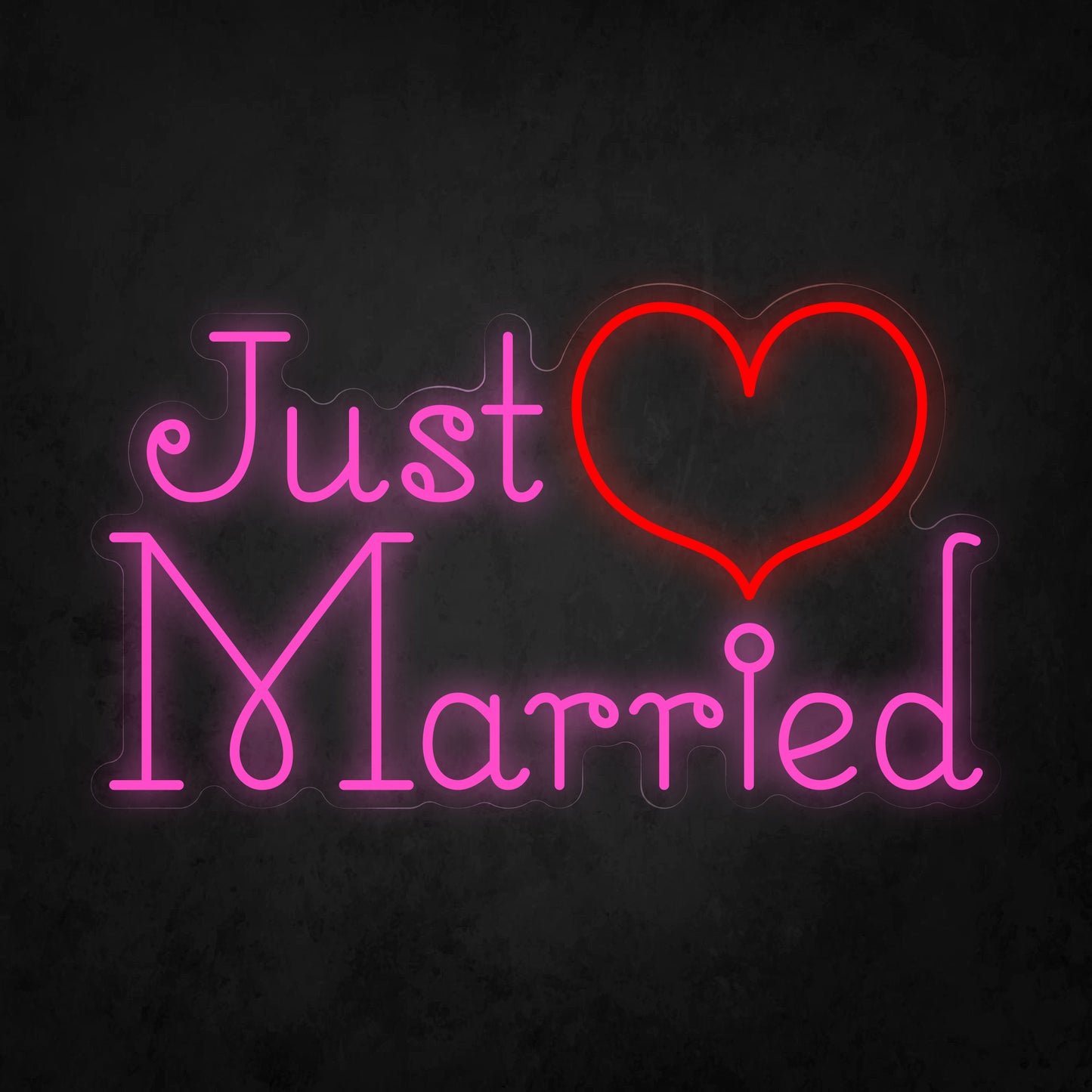 LED Neon Sign - Just ♡ Married