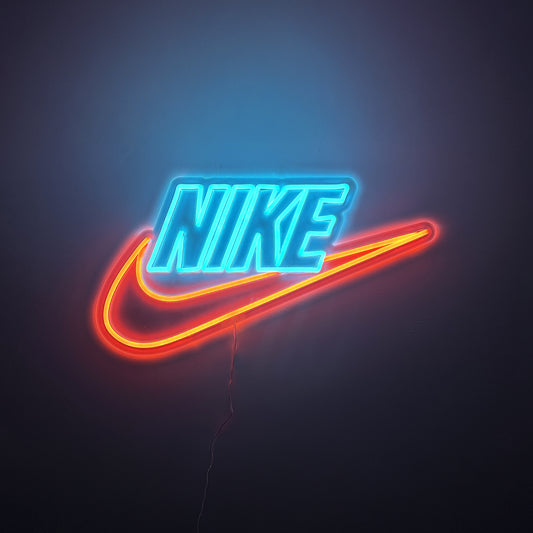 LED Neon Sign - Nike Swoosh Logo 2 tone color - Large