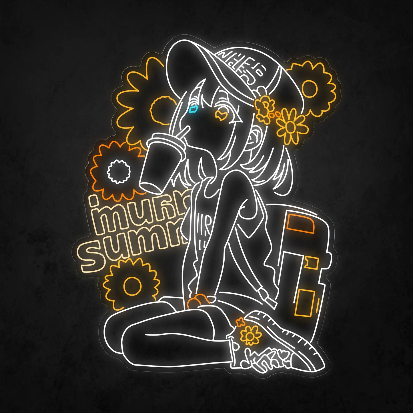 LED Neon Sign - Let's take a breather pop art