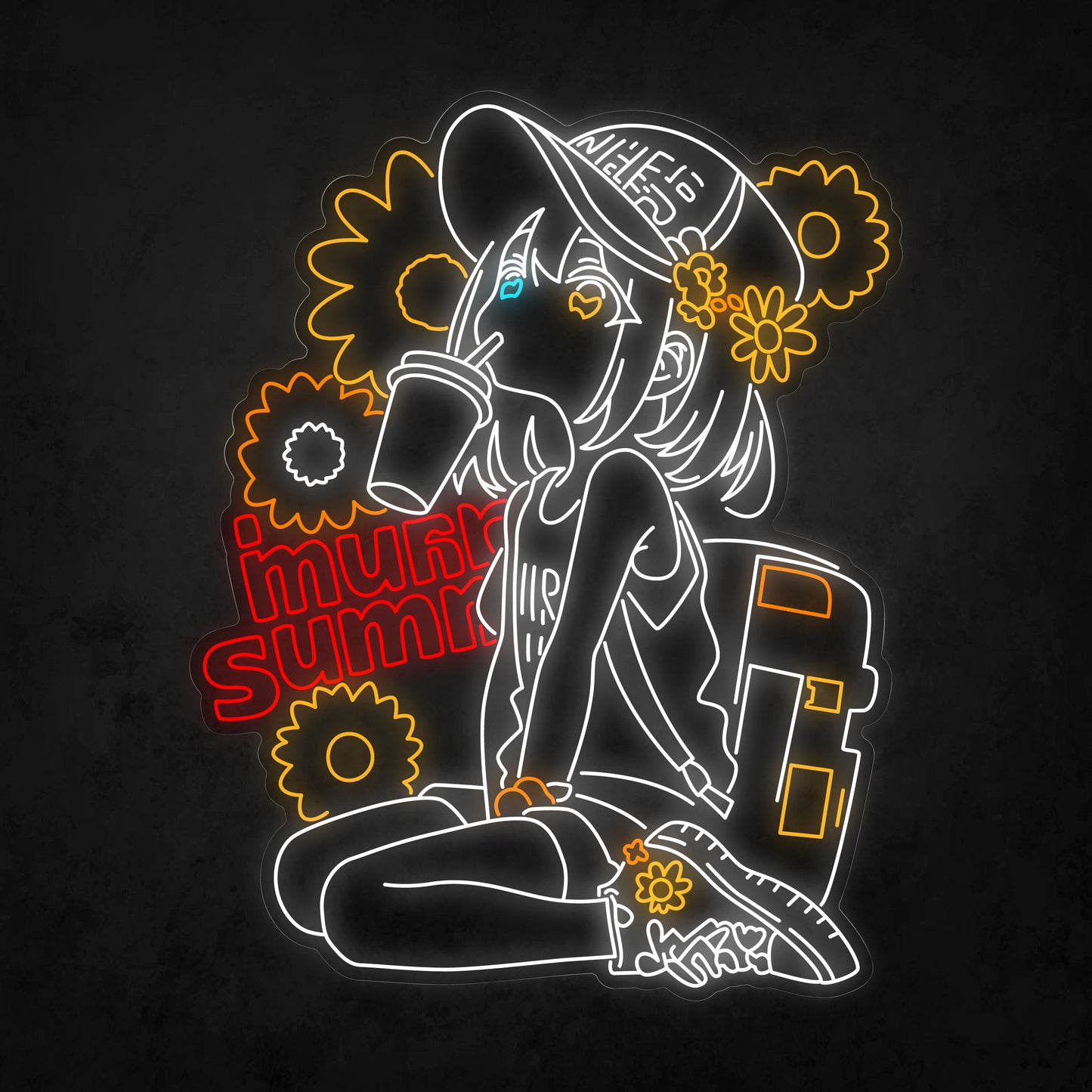 LED Neon Sign - Let's take a breather pop art