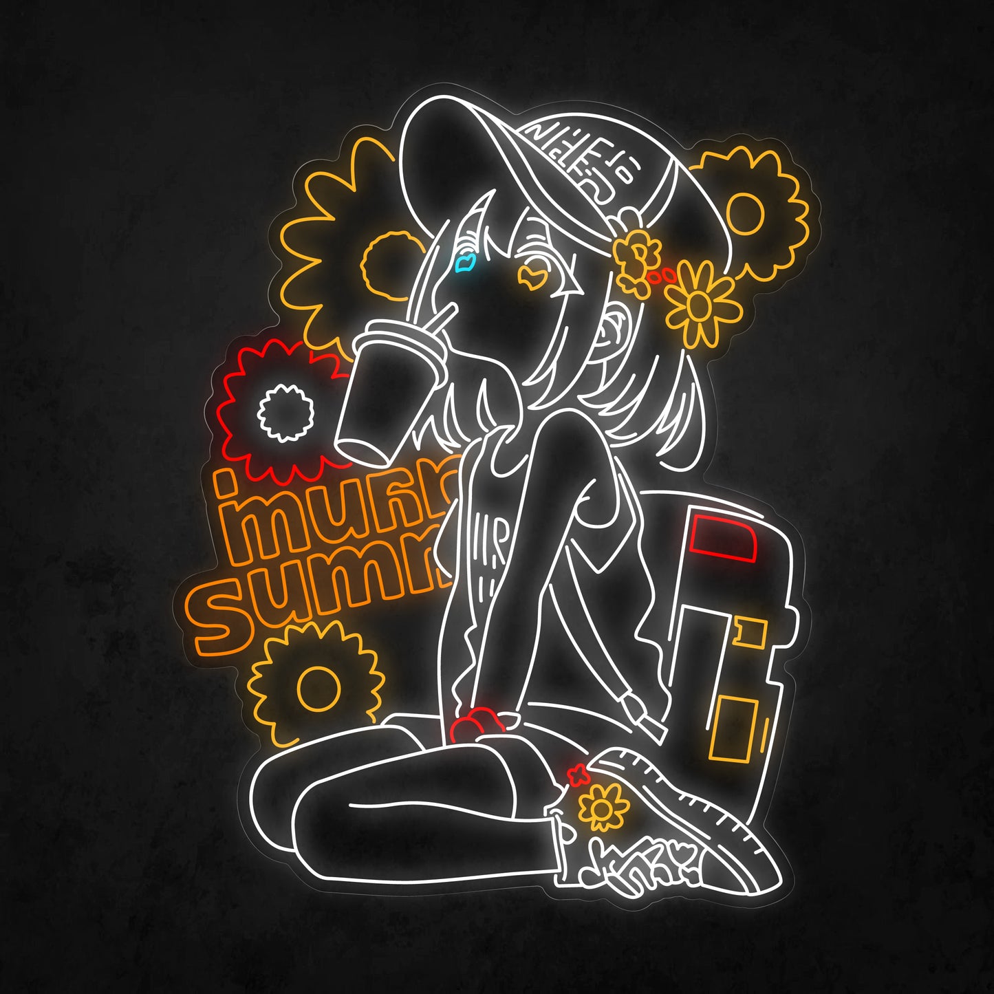 LED Neon Sign - Let's take a breather pop art