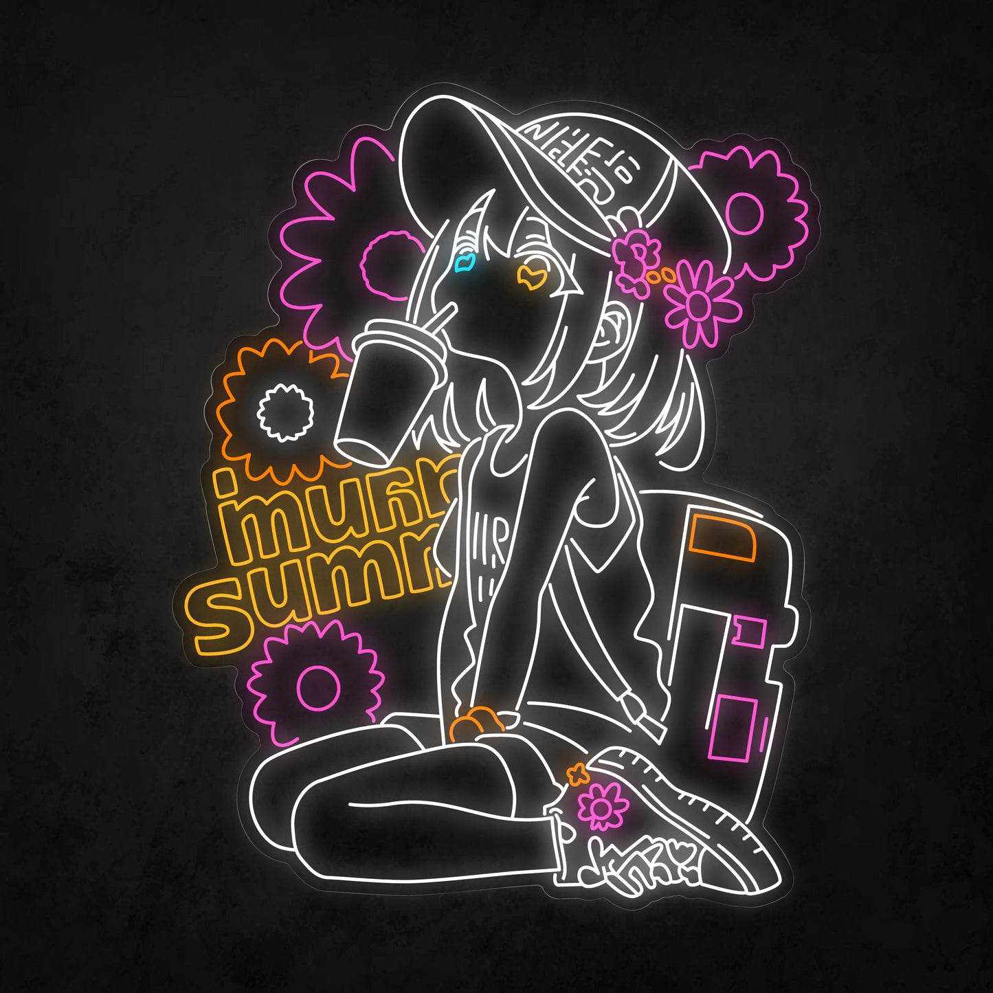 LED Neon Sign - Let's take a breather pop art