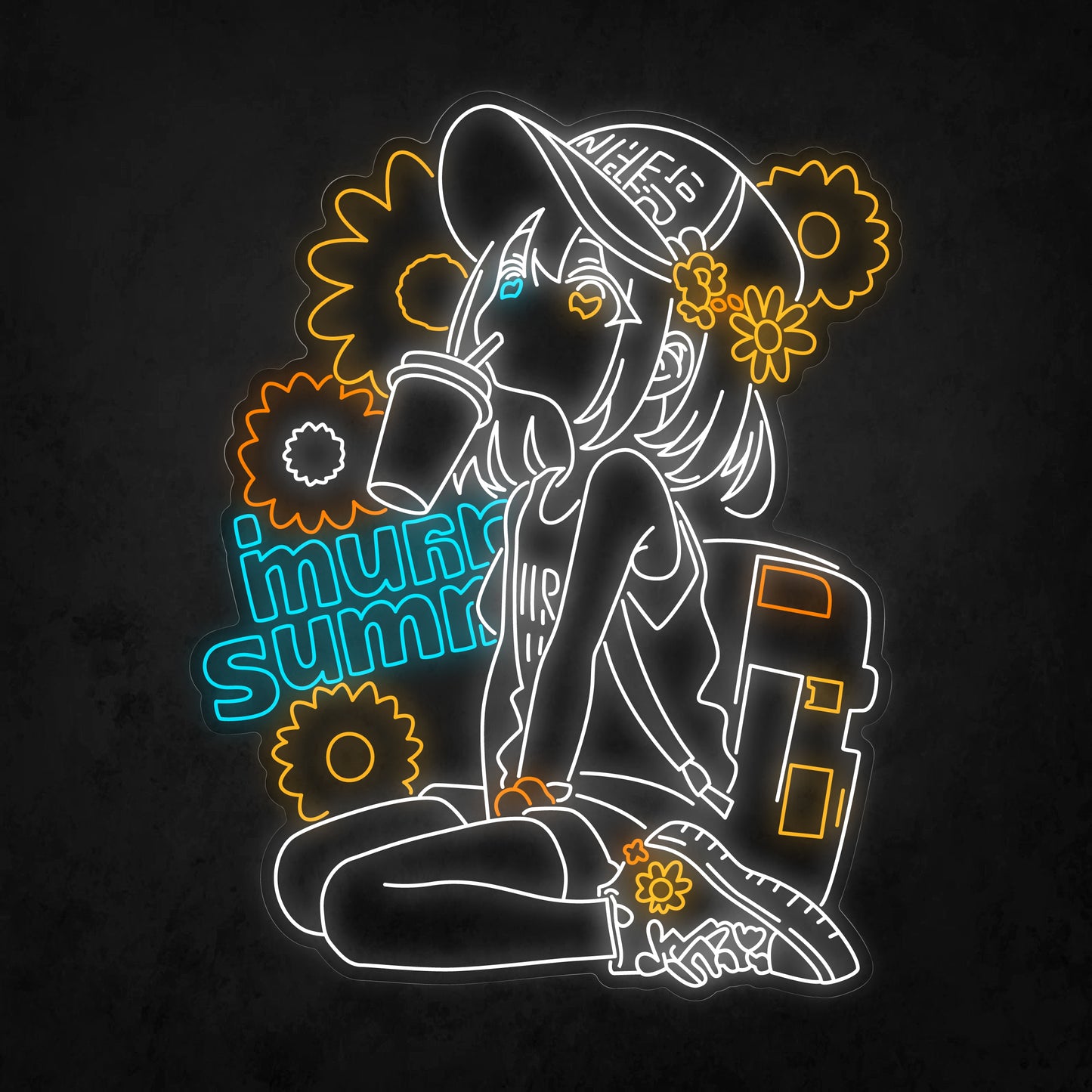 LED Neon Sign - Let's take a breather pop art