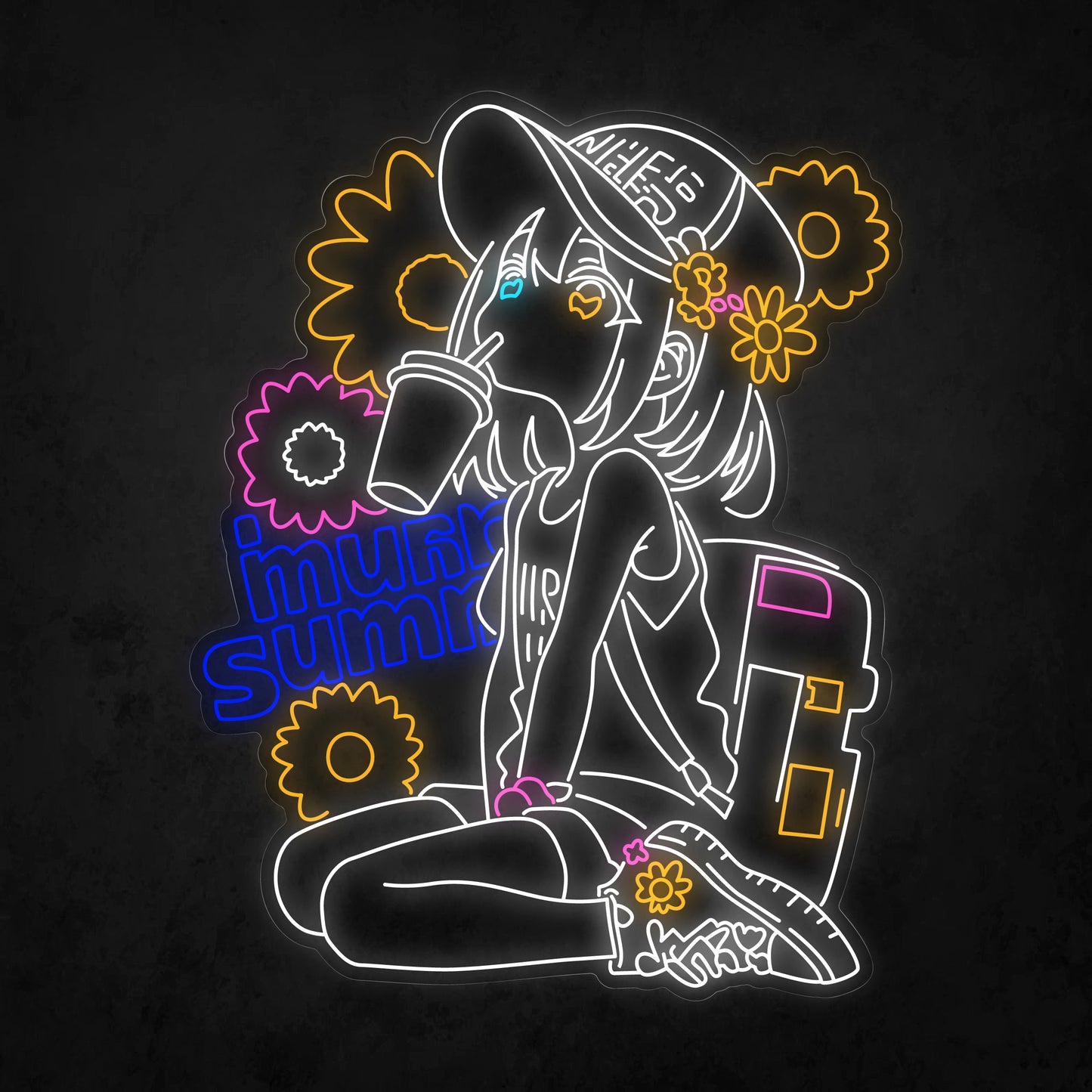 LED Neon Sign - Let's take a breather pop art