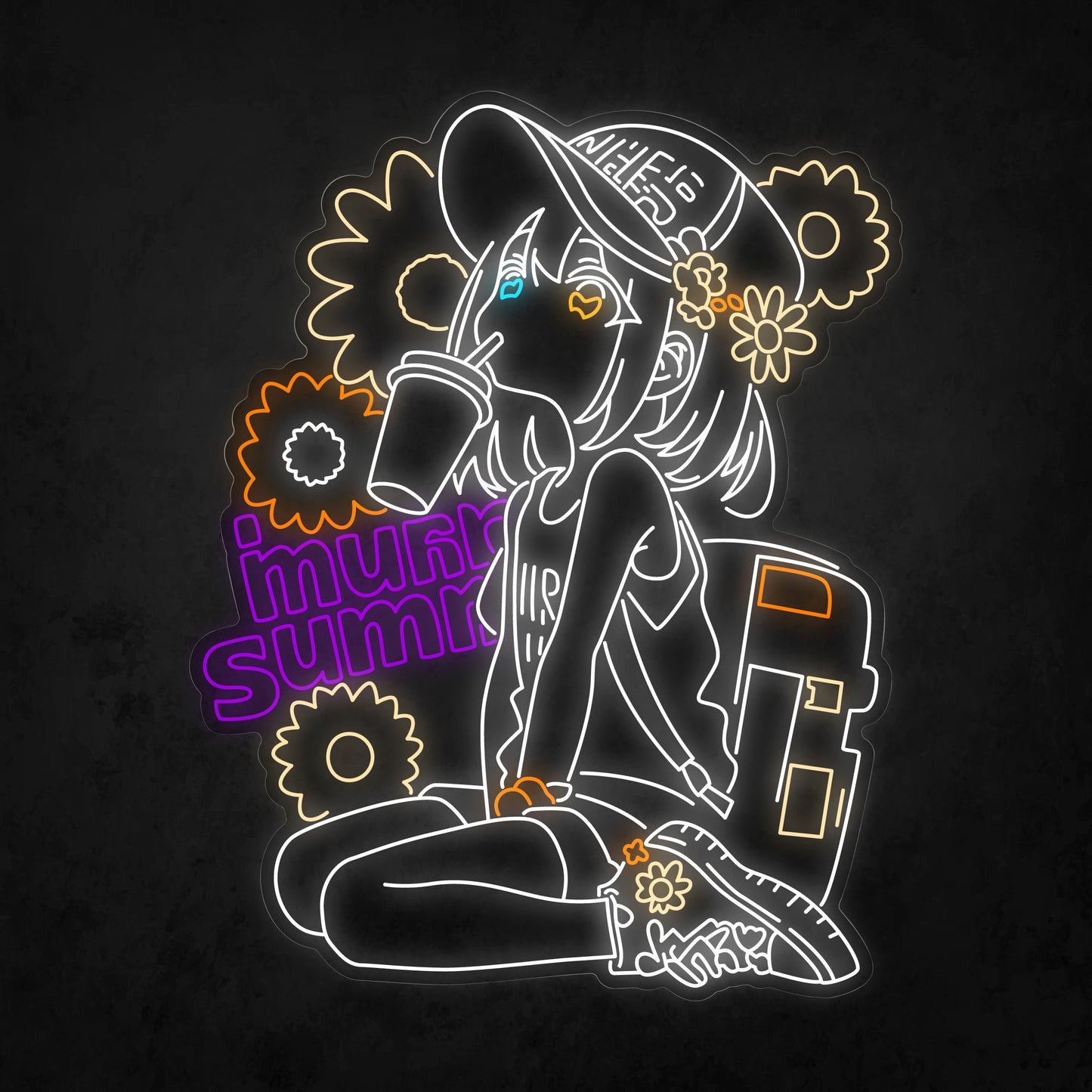 LED Neon Sign - Let's take a breather pop art
