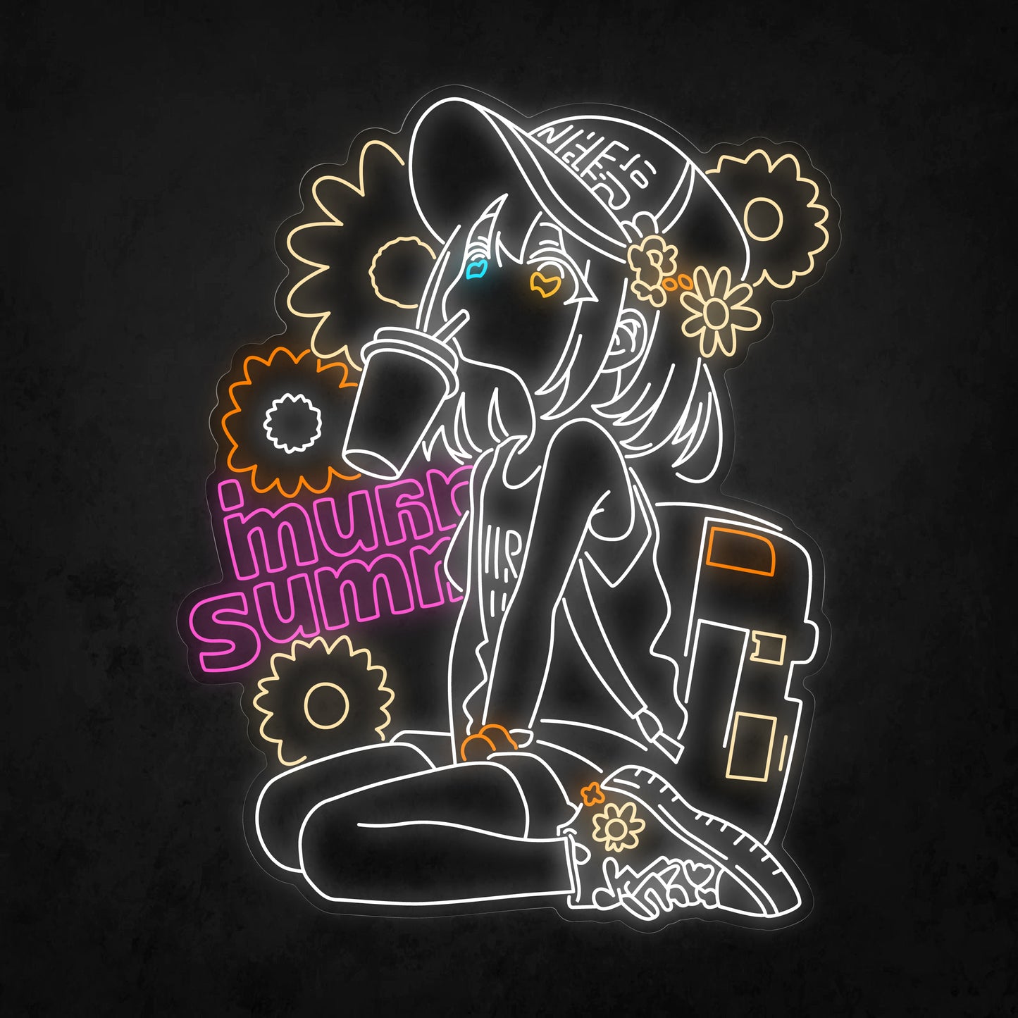 LED Neon Sign - Let's take a breather pop art