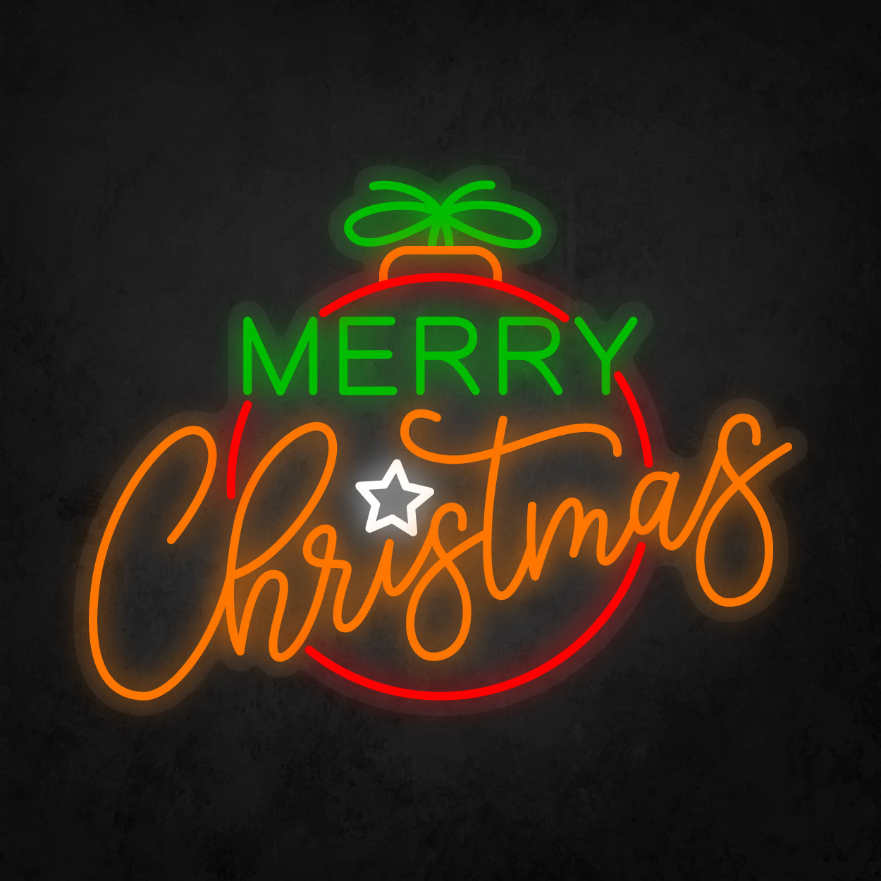 LED Neon Sign - Merry Christmas - Colorful