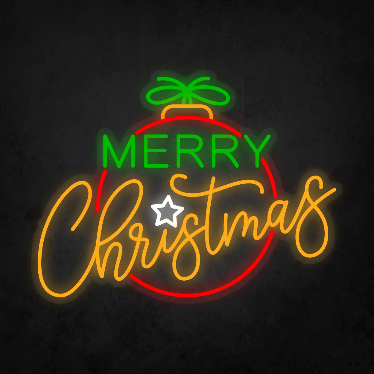 LED Neon Sign - Merry Christmas - Colorful