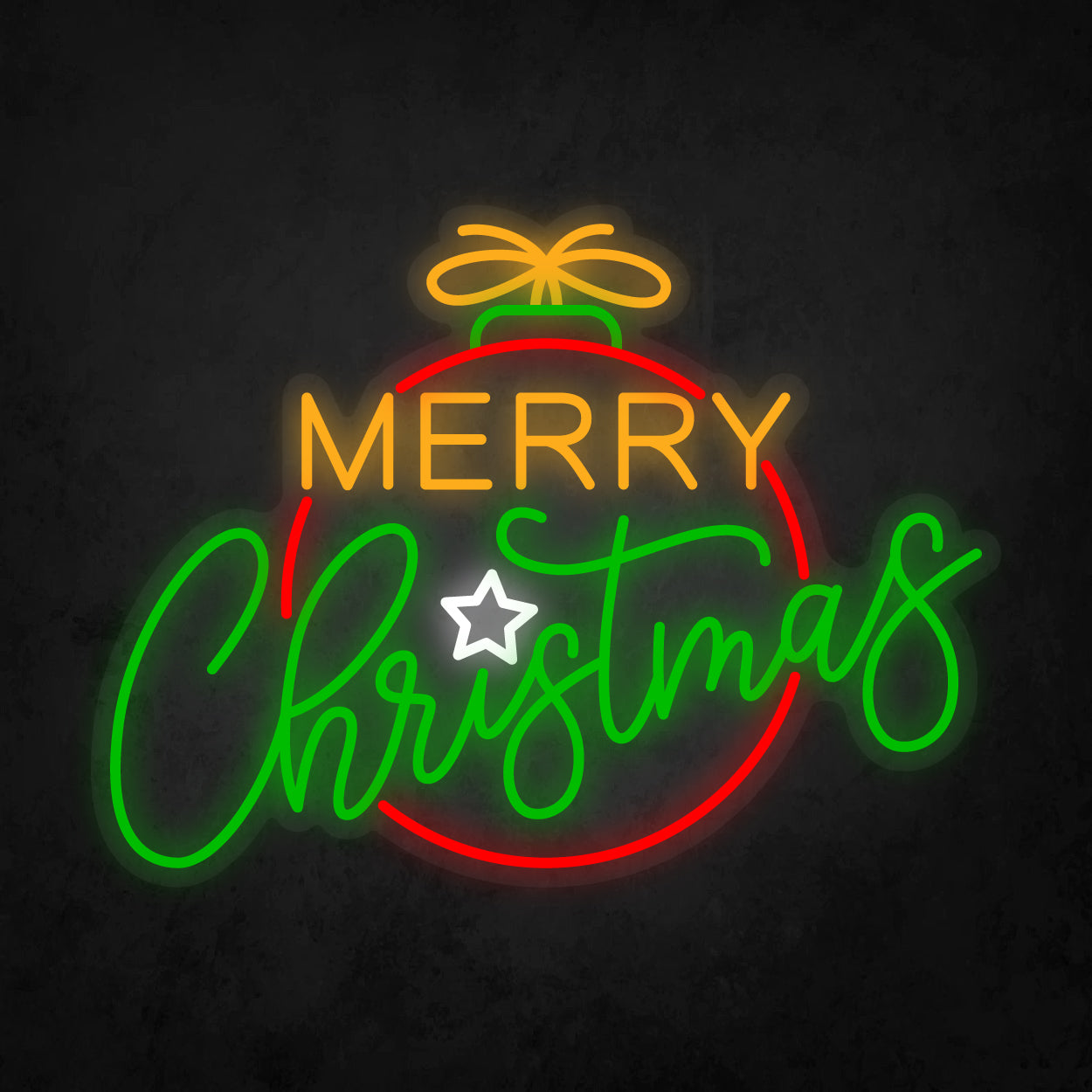 LED Neon Sign - Merry Christmas - Colorful