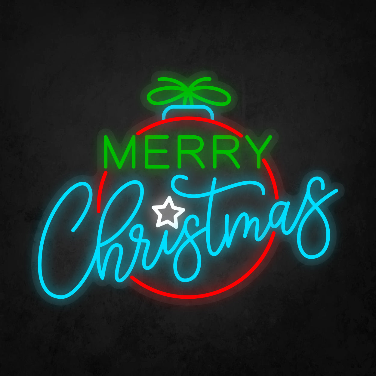 LED Neon Sign - Merry Christmas - Colorful