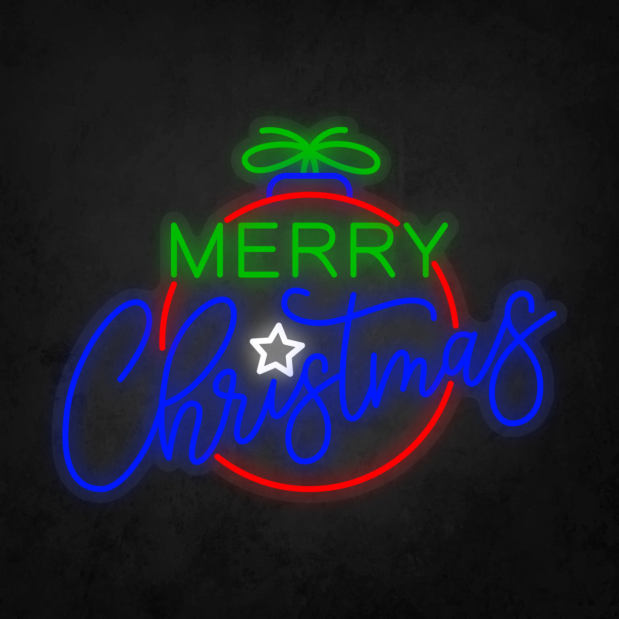 LED Neon Sign - Merry Christmas - Colorful