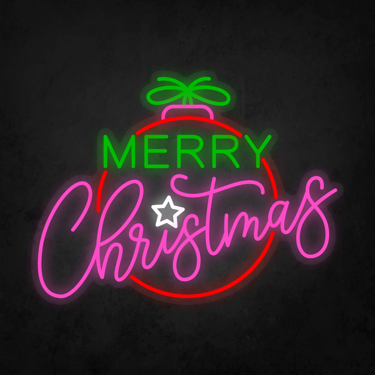 LED Neon Sign - Merry Christmas - Colorful