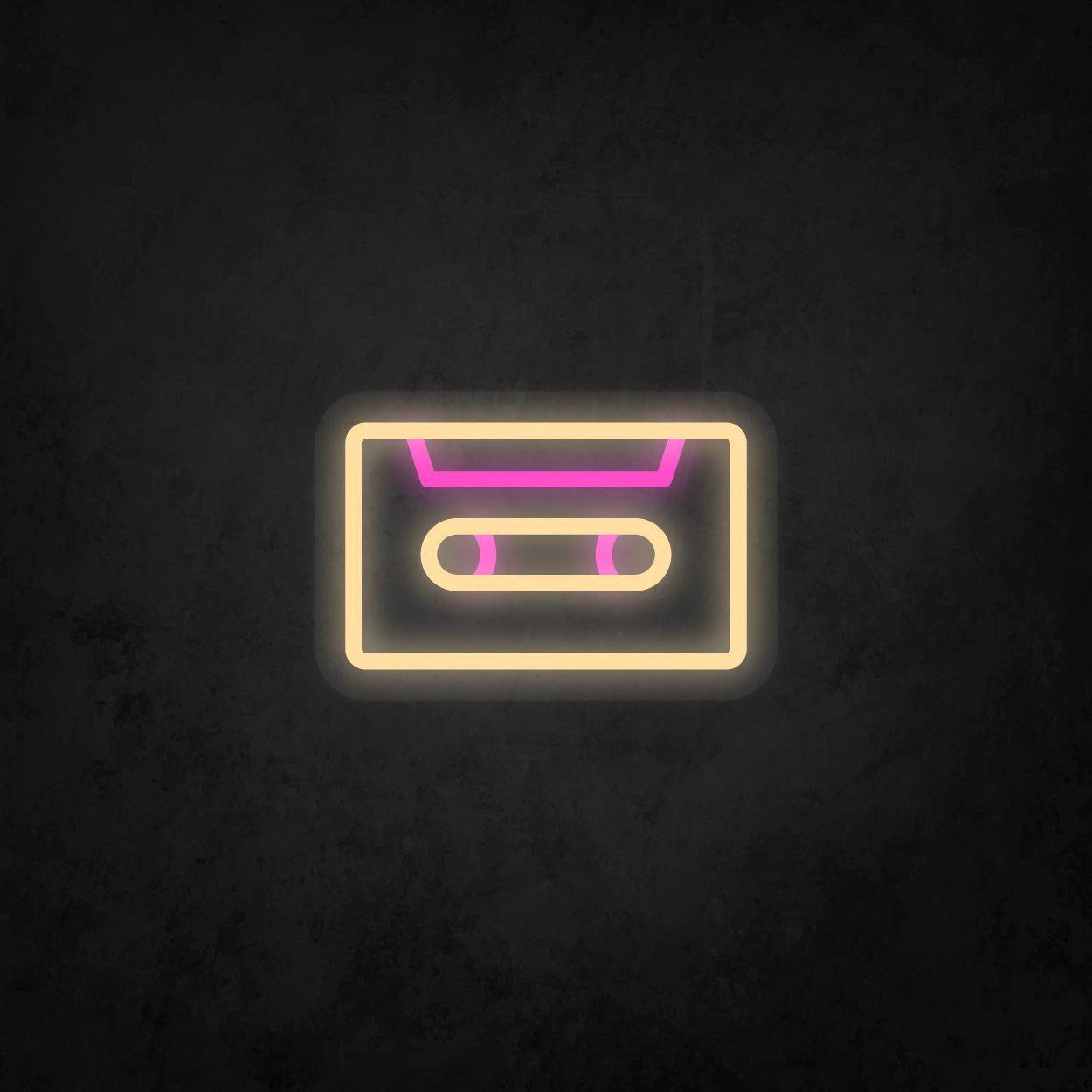 LED Neon Sign - Music Cassette Tape Small
