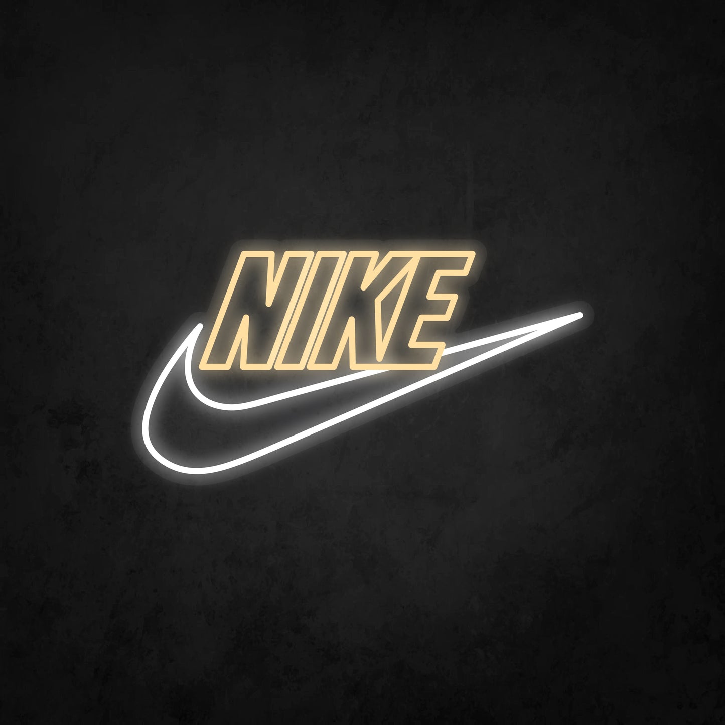 LED Neon Sign - Nike Swoosh Logo 2 tone color - Large