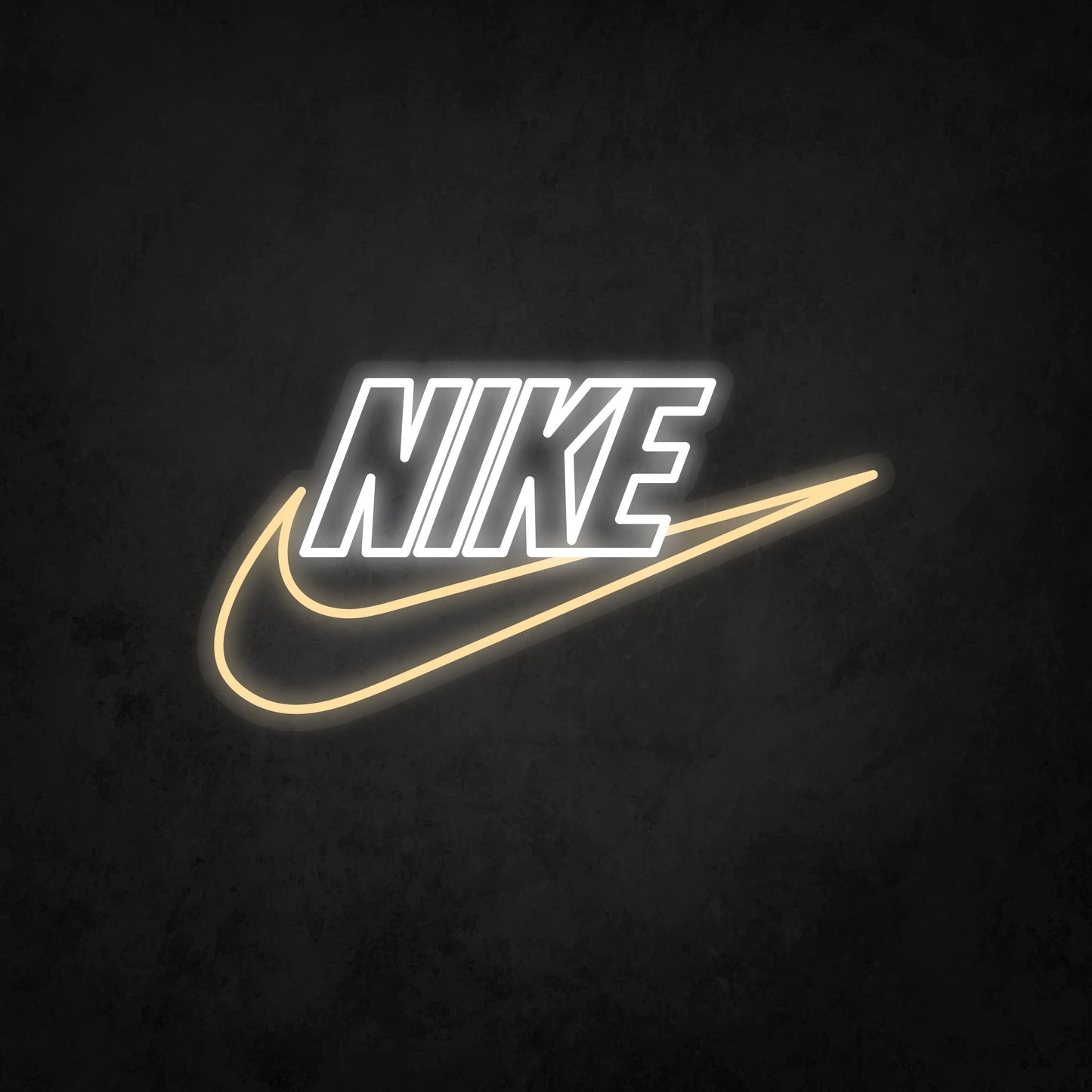 LED Neon Sign - Nike Swoosh Logo 2 tone color - Large