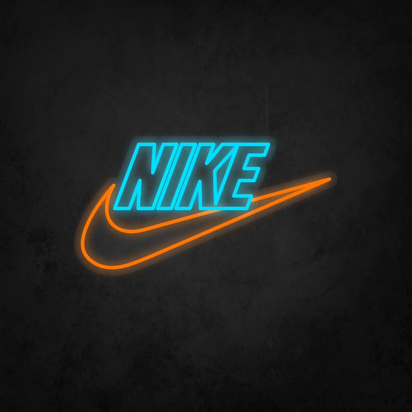 LED Neon Sign - Nike Swoosh Logo 2 tone color - Large