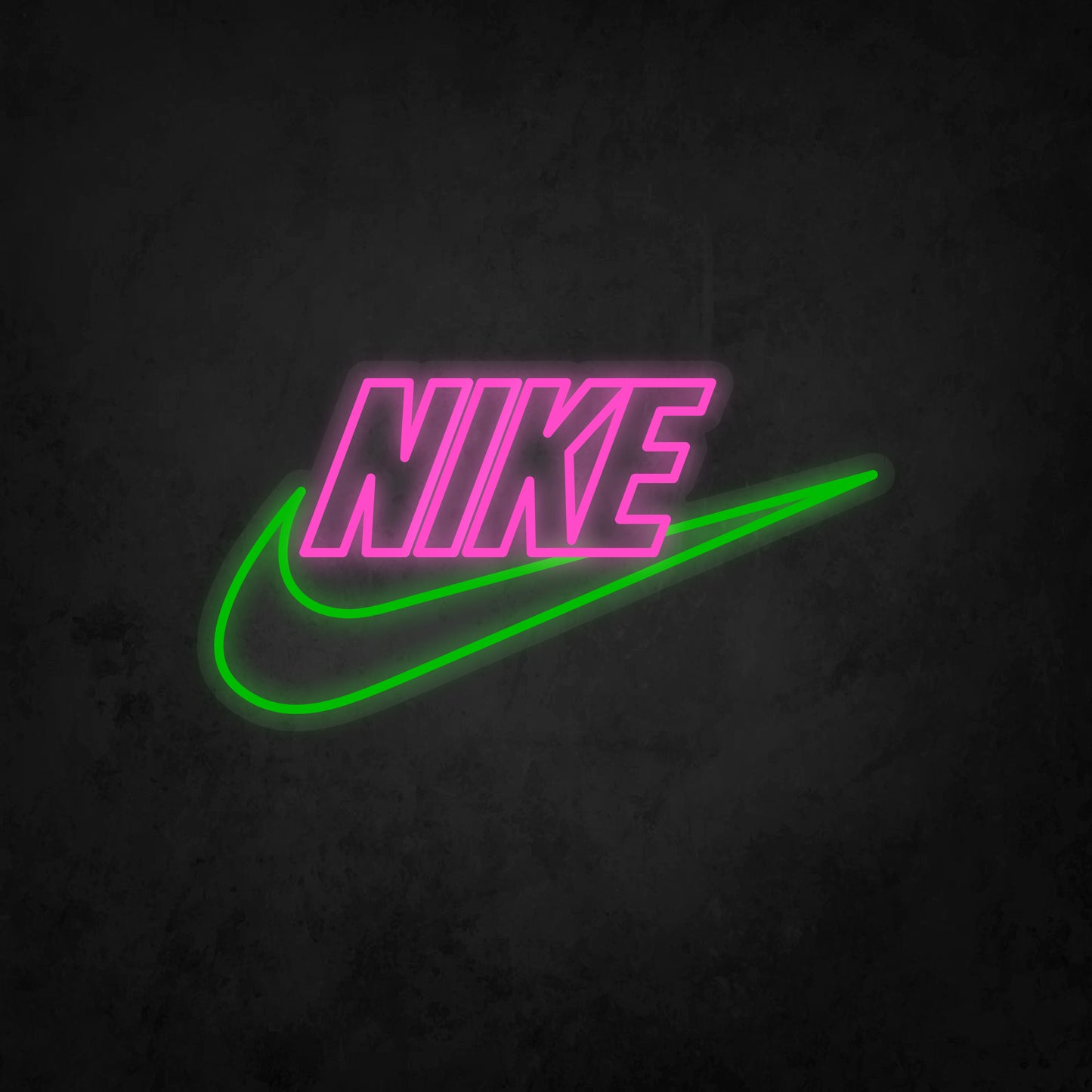 LED Neon Sign - Nike Swoosh Logo 2 tone color - Large