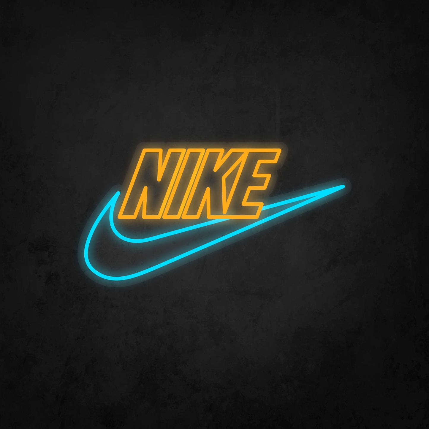 LED Neon Sign - Nike Swoosh Logo 2 tone color - Large