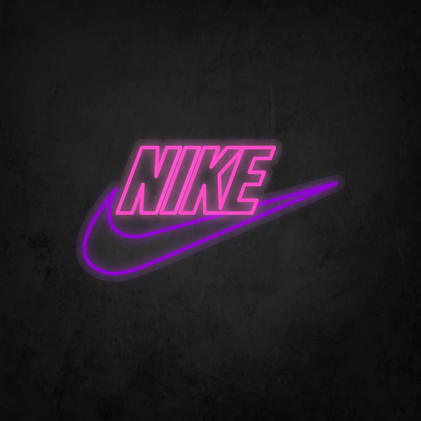 LED Neon Sign - Nike Swoosh Logo 2 tone color - Large