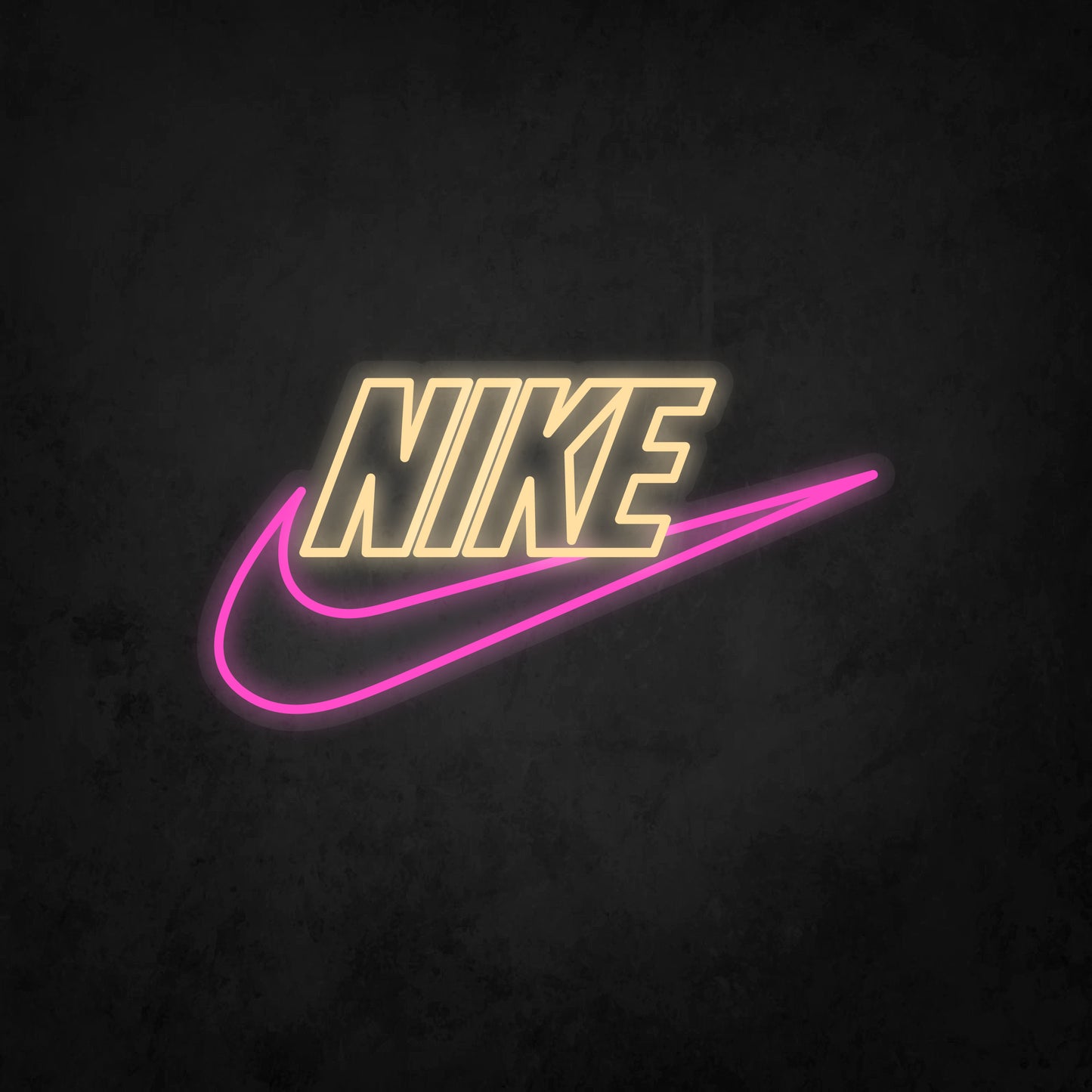 LED Neon Sign - Nike Swoosh Logo 2 tone color - Large