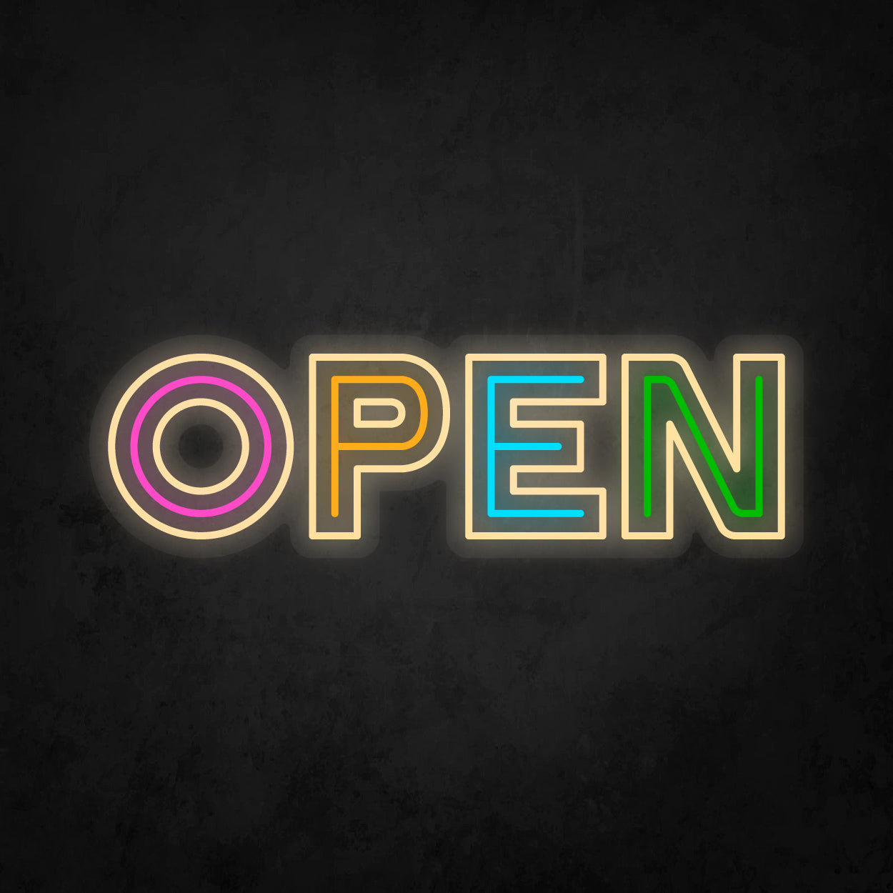 LED Neon Sign - OPEN 3 Line