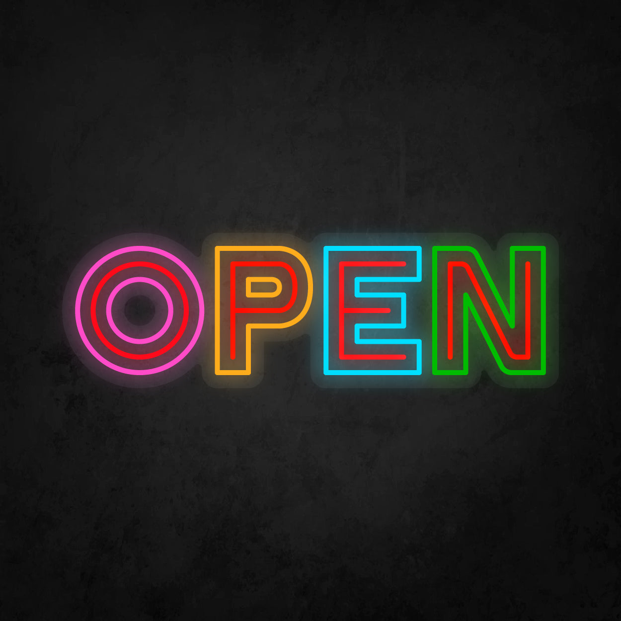 LED Neon Sign - OPEN 3 Line