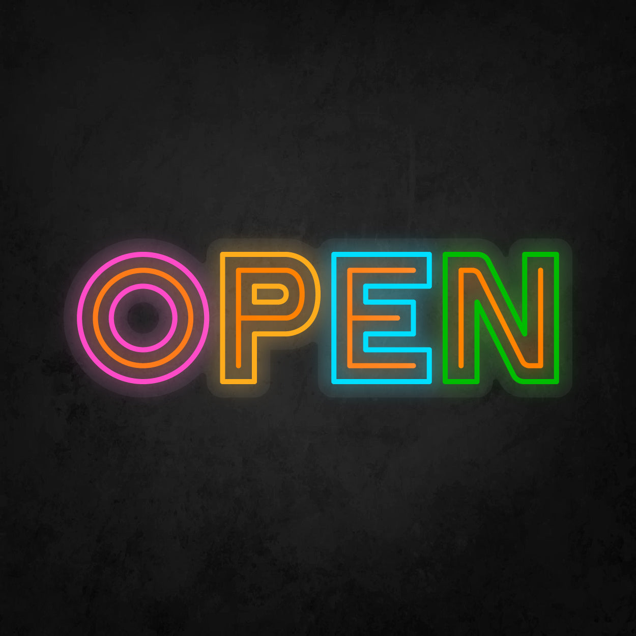 LED Neon Sign - OPEN 3 Line
