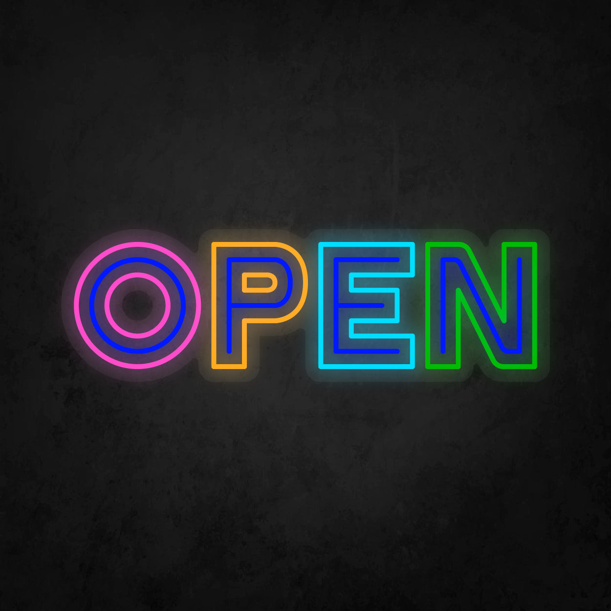 LED Neon Sign - OPEN 3 Line