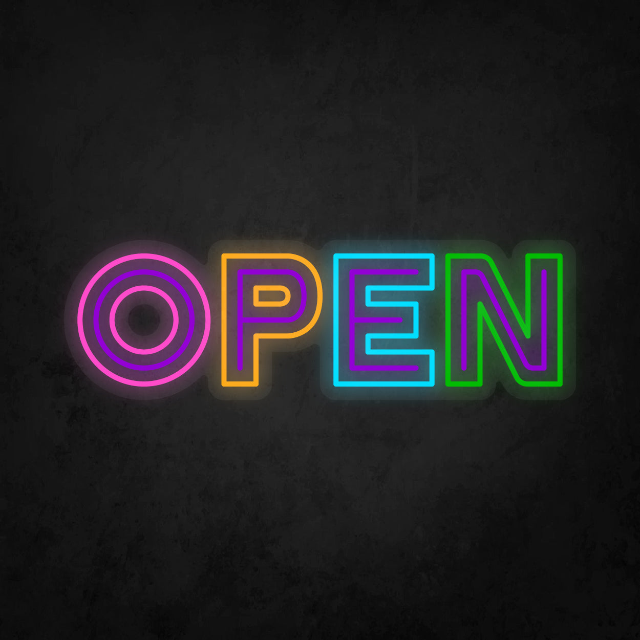 LED Neon Sign - OPEN 3 Line