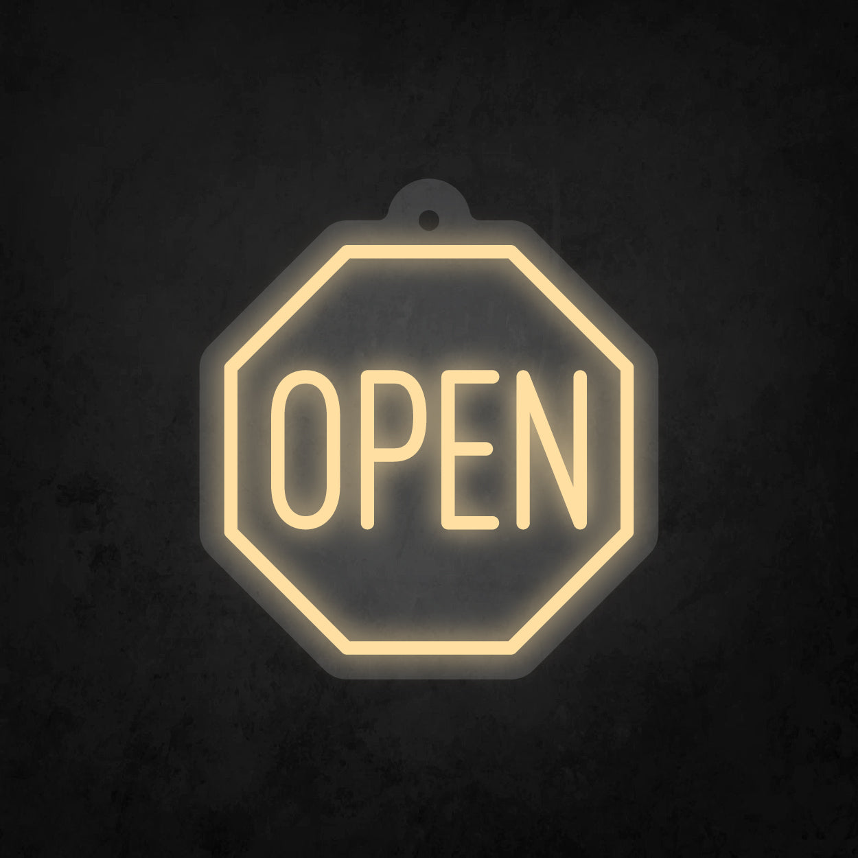 LED Neon Sign - Octagon Open Sign