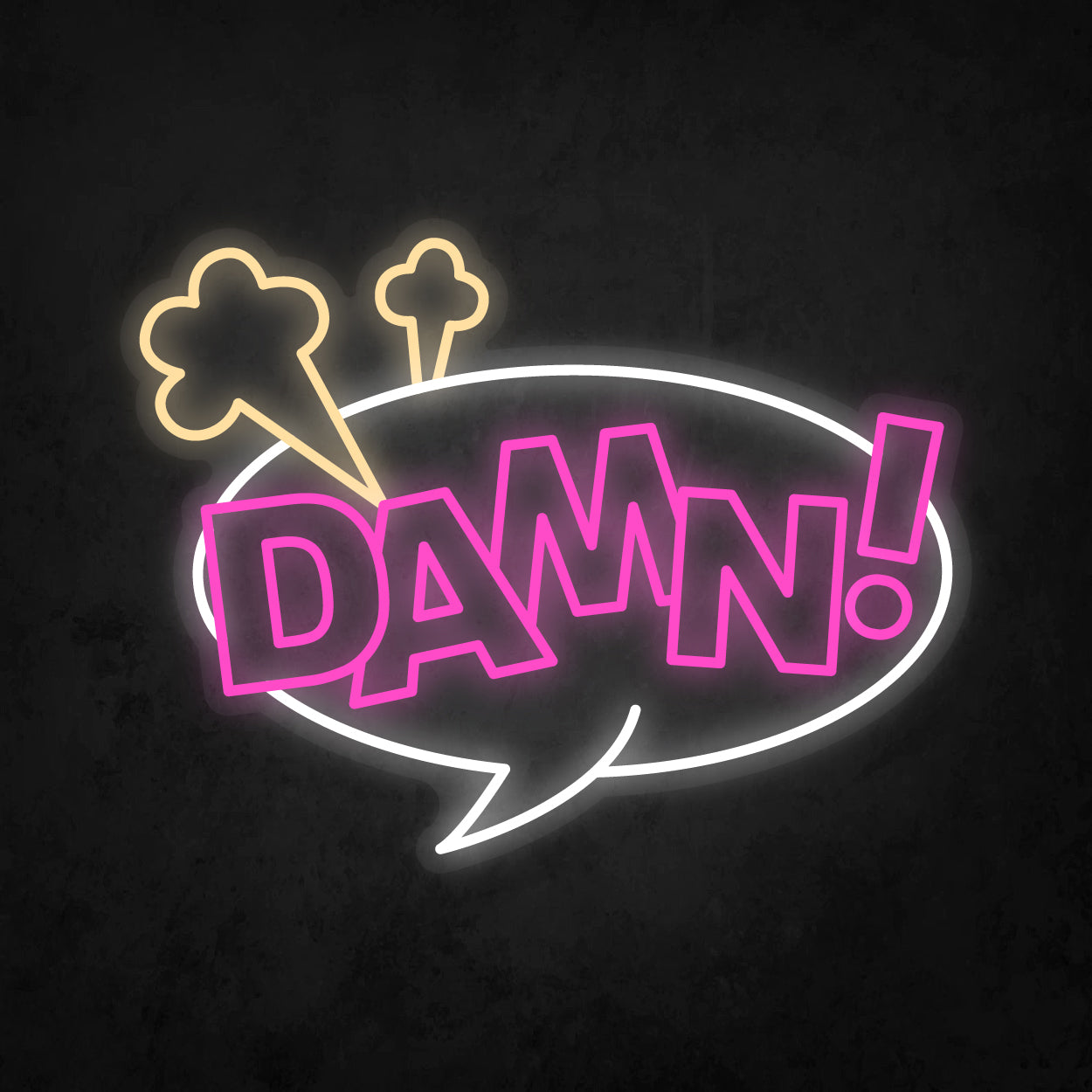 LED Neon Sign - POP ART - DAMN!