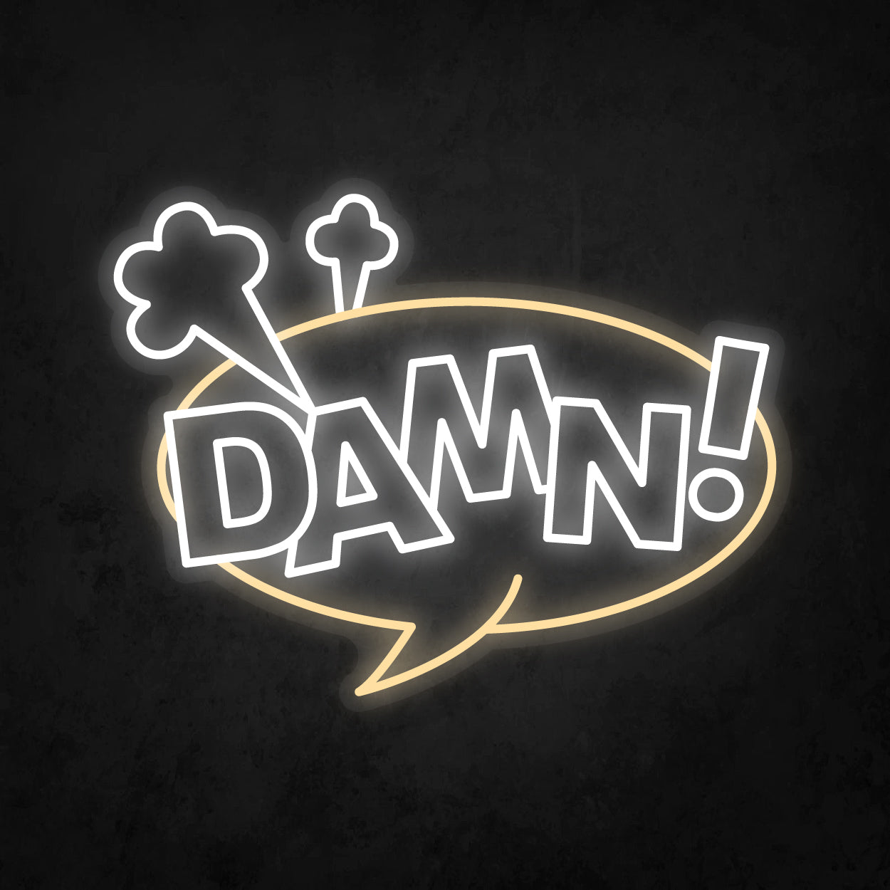 LED Neon Sign - POP ART - DAMN!