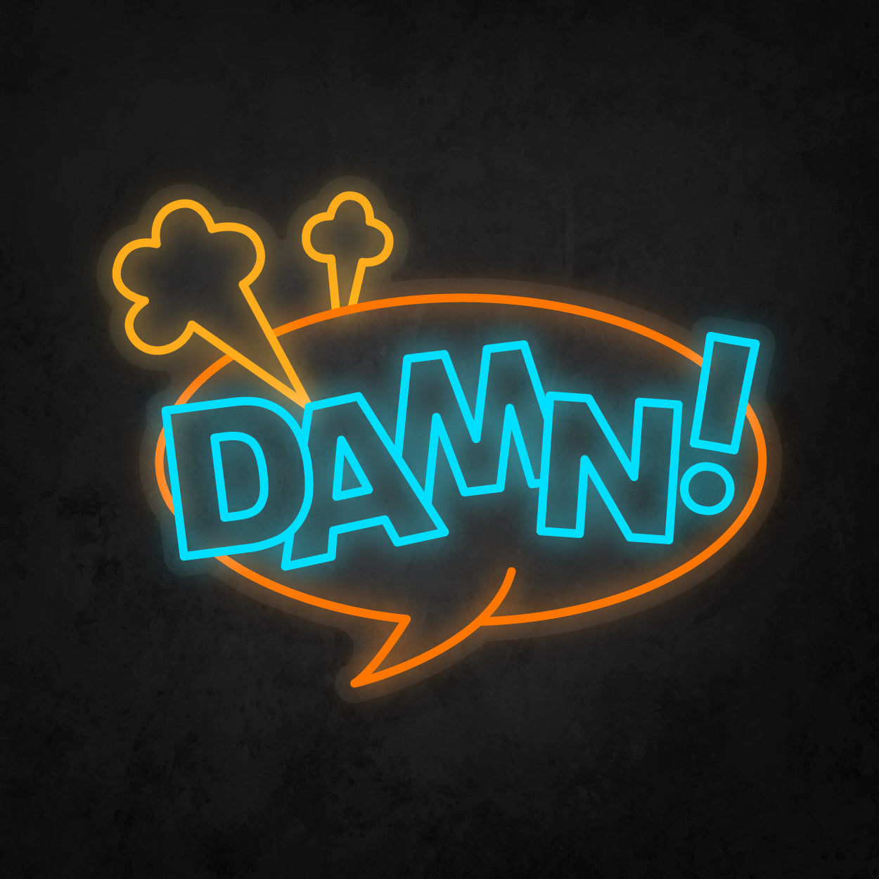 LED Neon Sign - POP ART - DAMN!