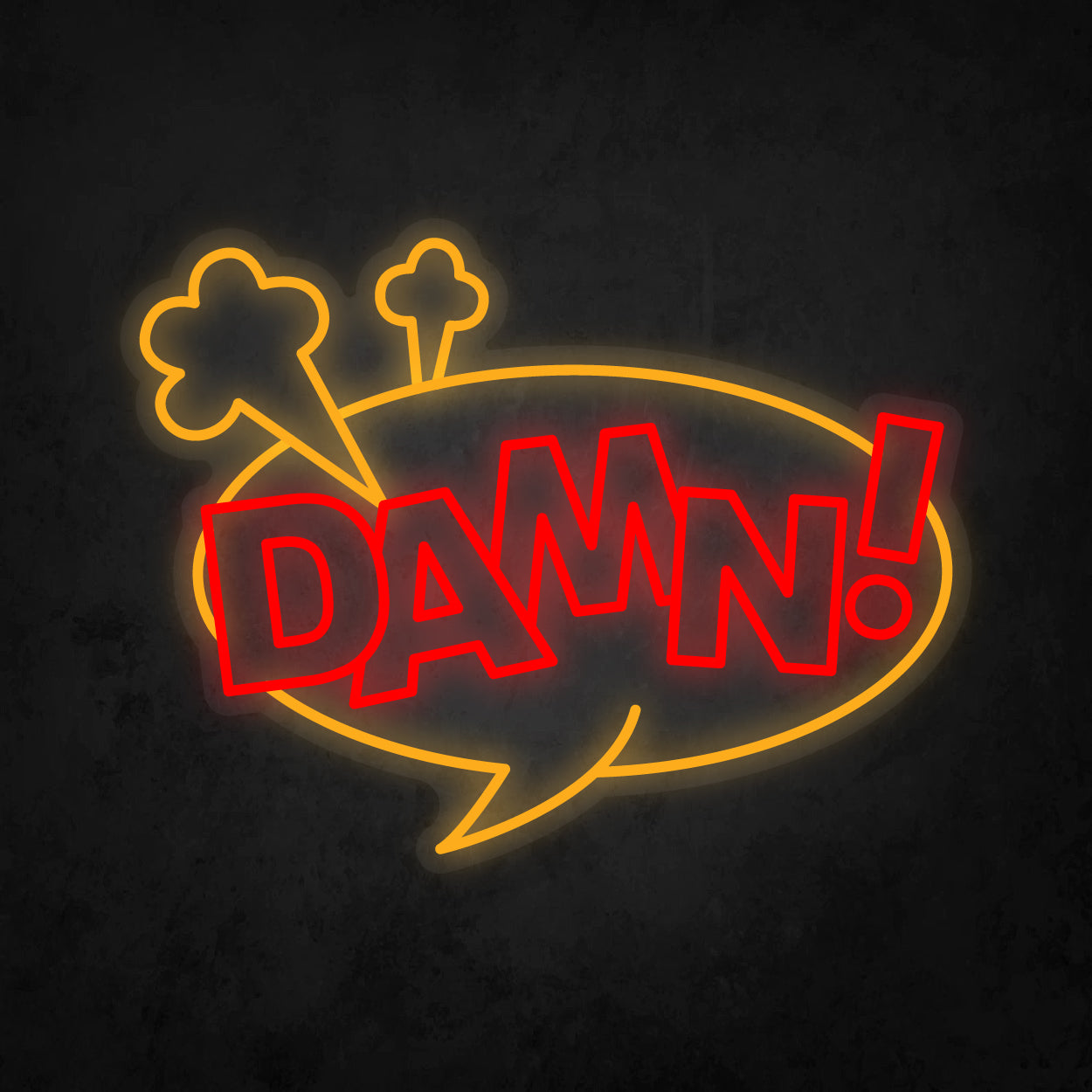 LED Neon Sign - POP ART - DAMN!