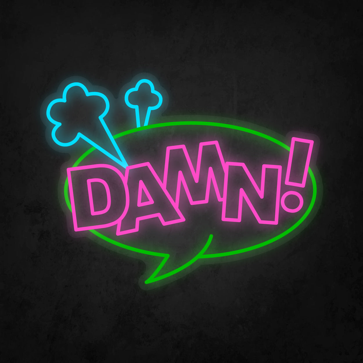 LED Neon Sign - POP ART - DAMN!