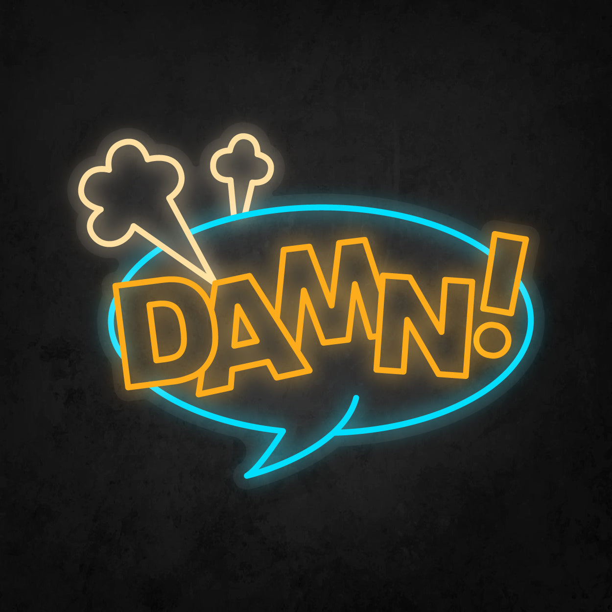 LED Neon Sign - POP ART - DAMN!