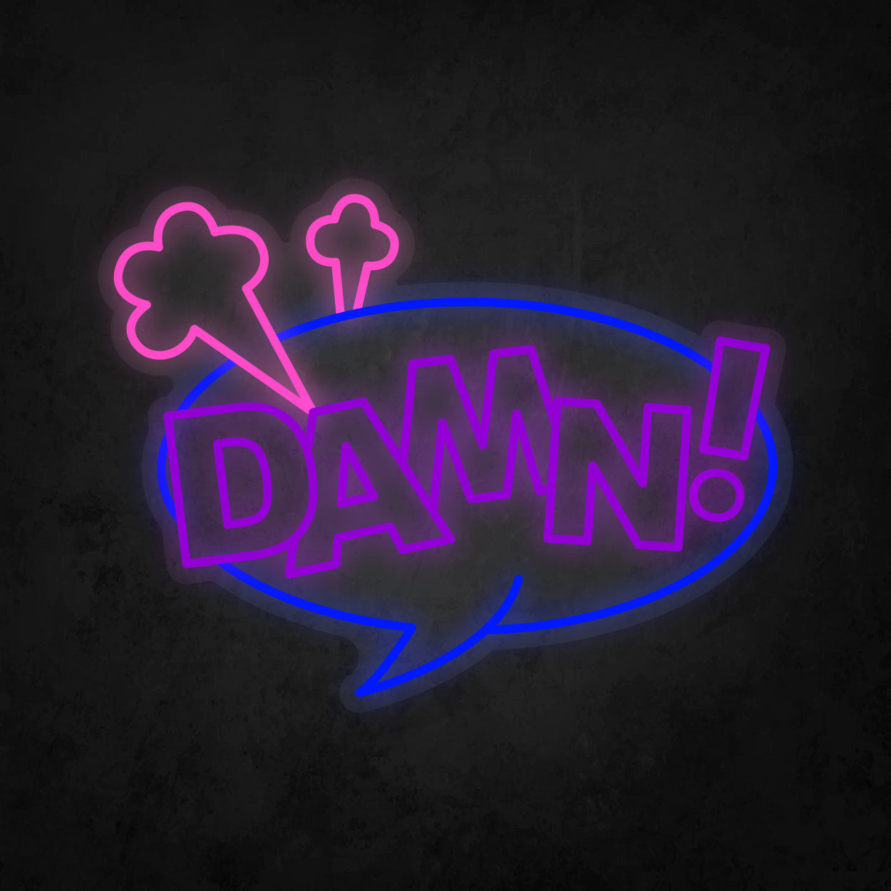 LED Neon Sign - POP ART - DAMN!