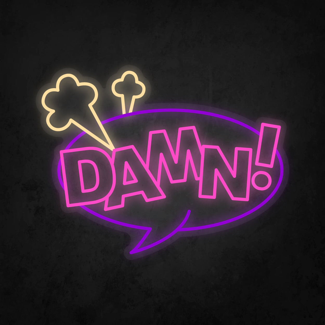 LED Neon Sign - POP ART - DAMN!